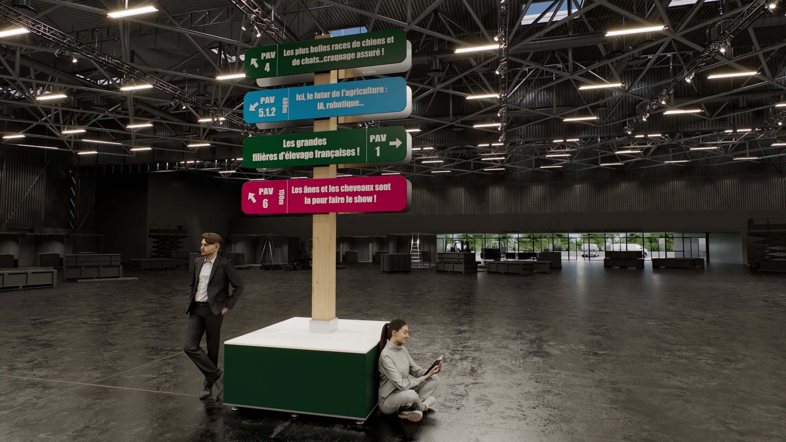 Totem Signalétique sur SIA - D&P Event - Déborah -