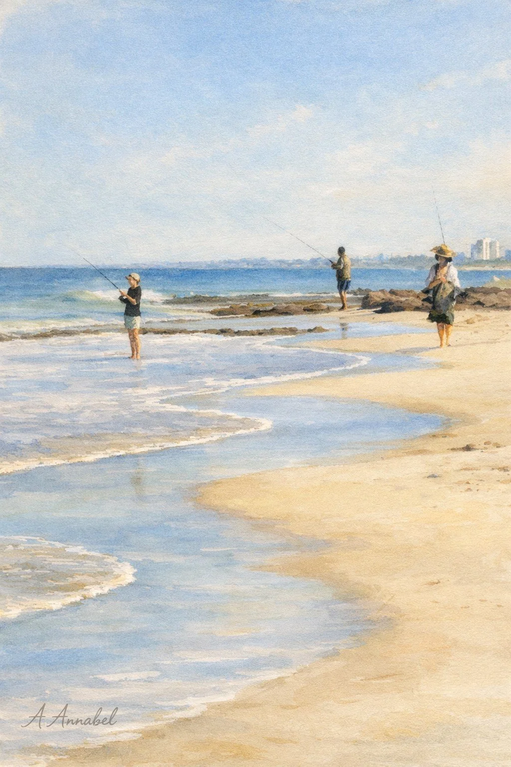 fishing wall art | coastal calming art