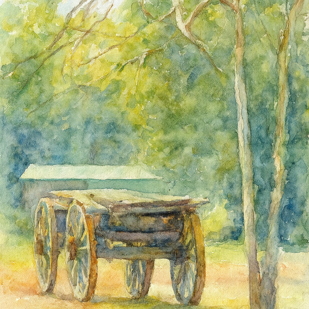 Old wooden wagon