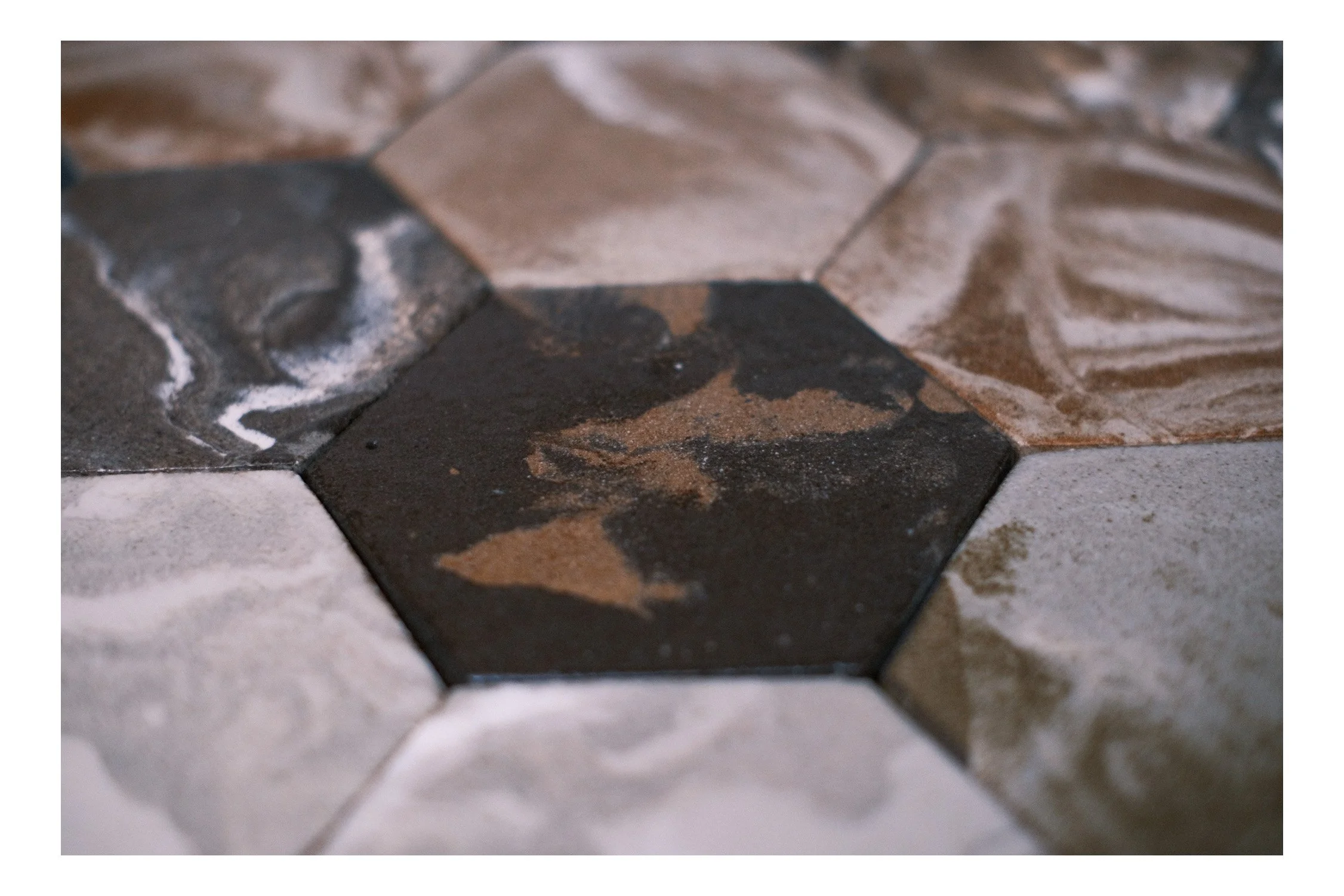 An image of a hand made ceramic tile.