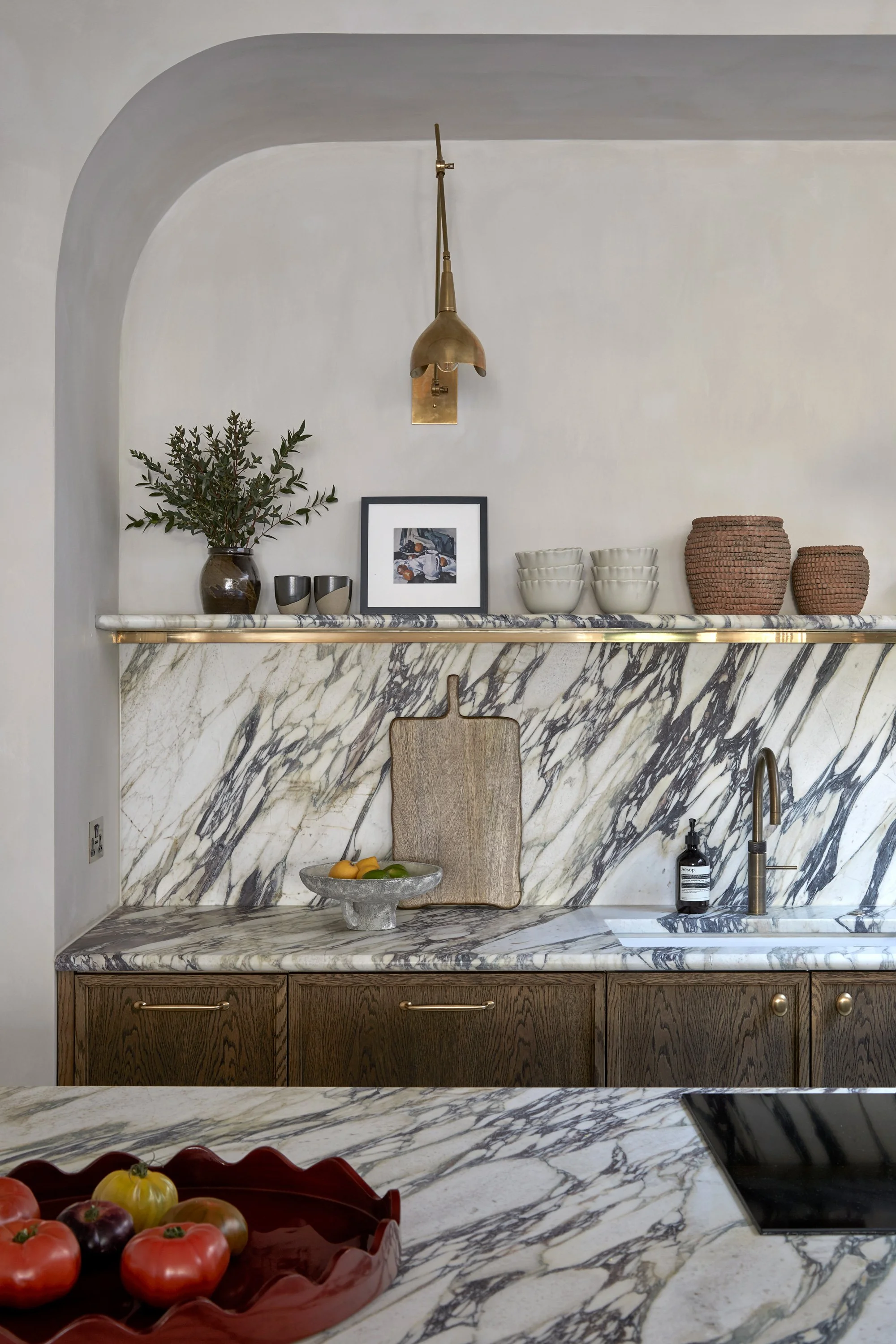 Detail of a bespoke kitchen by Greenstreet Furniture