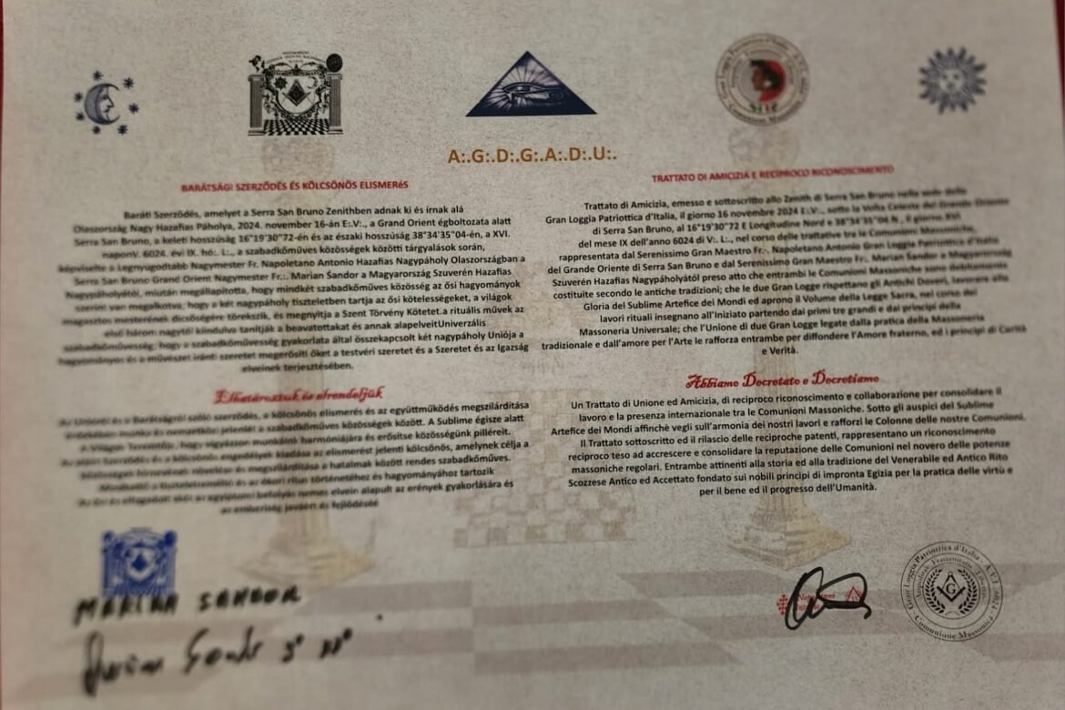 Documento ufficiale con testo in italiano e un paio di sigle di loghi o certificazioni