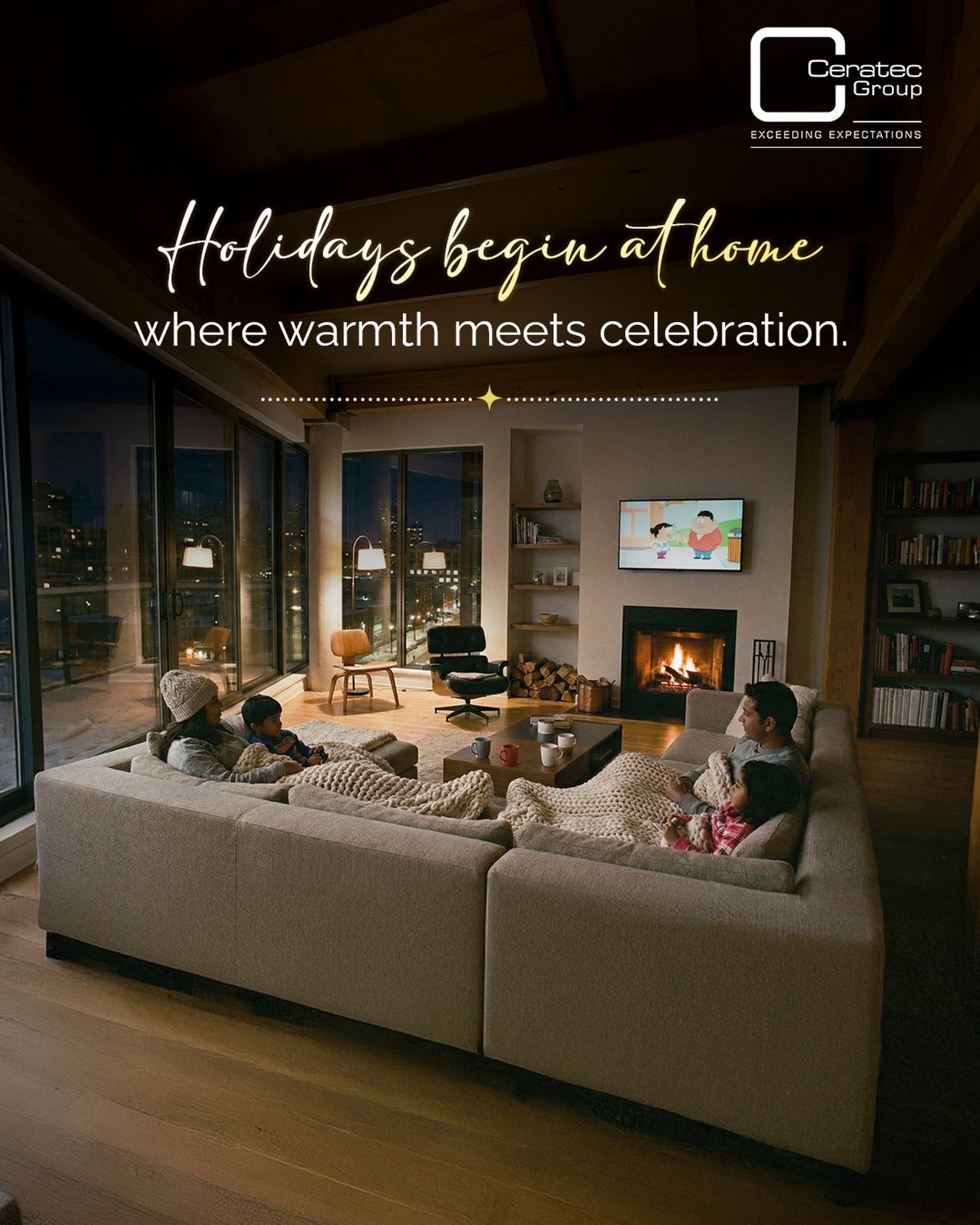 Where comfort wraps around you and celebrations feel effortless.
Here&rsquo;s to holidays spent in spaces that feel like home.
.
.
.
#CeratecGroup #ExceedingExpectations #HolidayHomes #WarmLiving #FestiveSeason