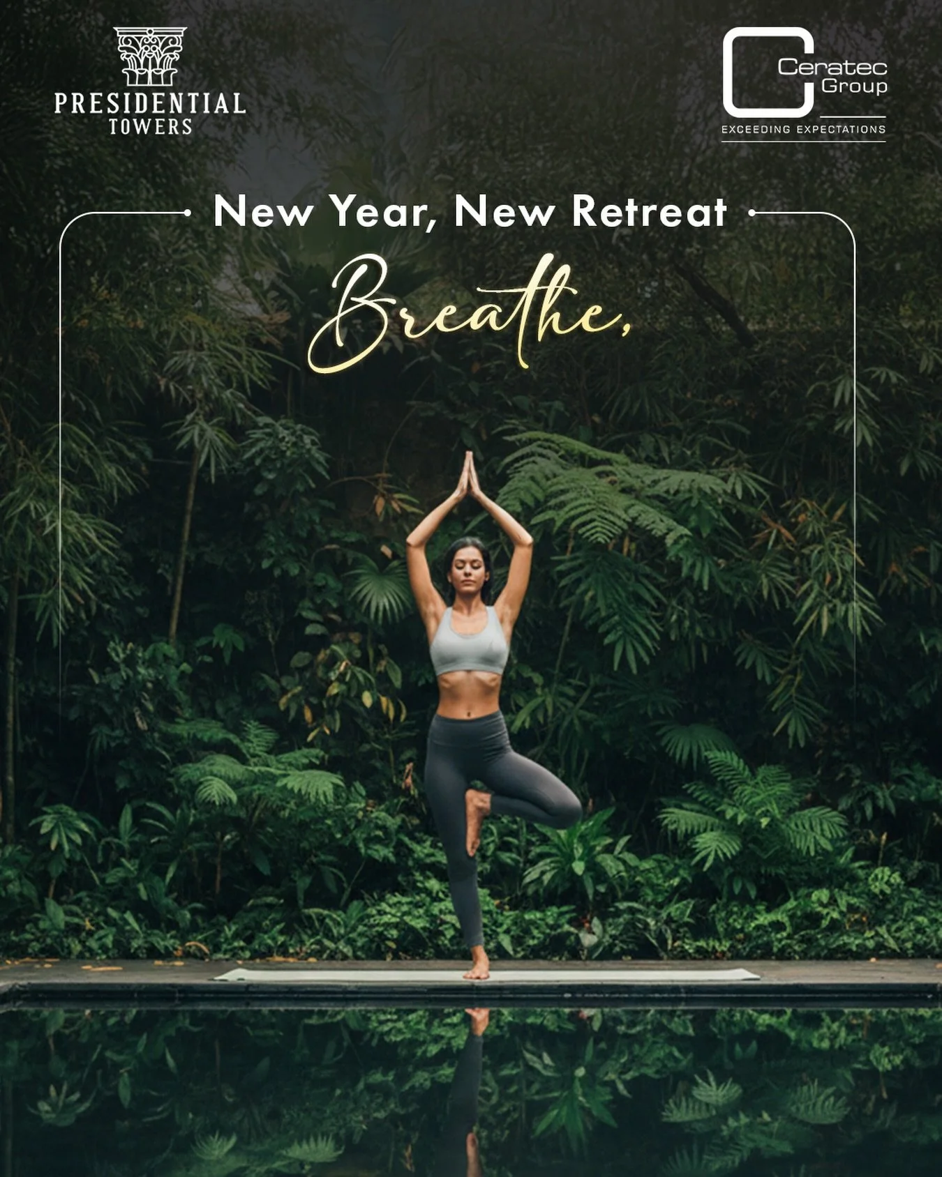 Meditating by the pool at Presidential Towers by Ceratec Group, soaking in calm and quiet retreat🧘&zwj;♀️💧
.
.
.
#PoolsidePeace #PresidentialTowers #CeratecGroup #MindfulMoments #Explore