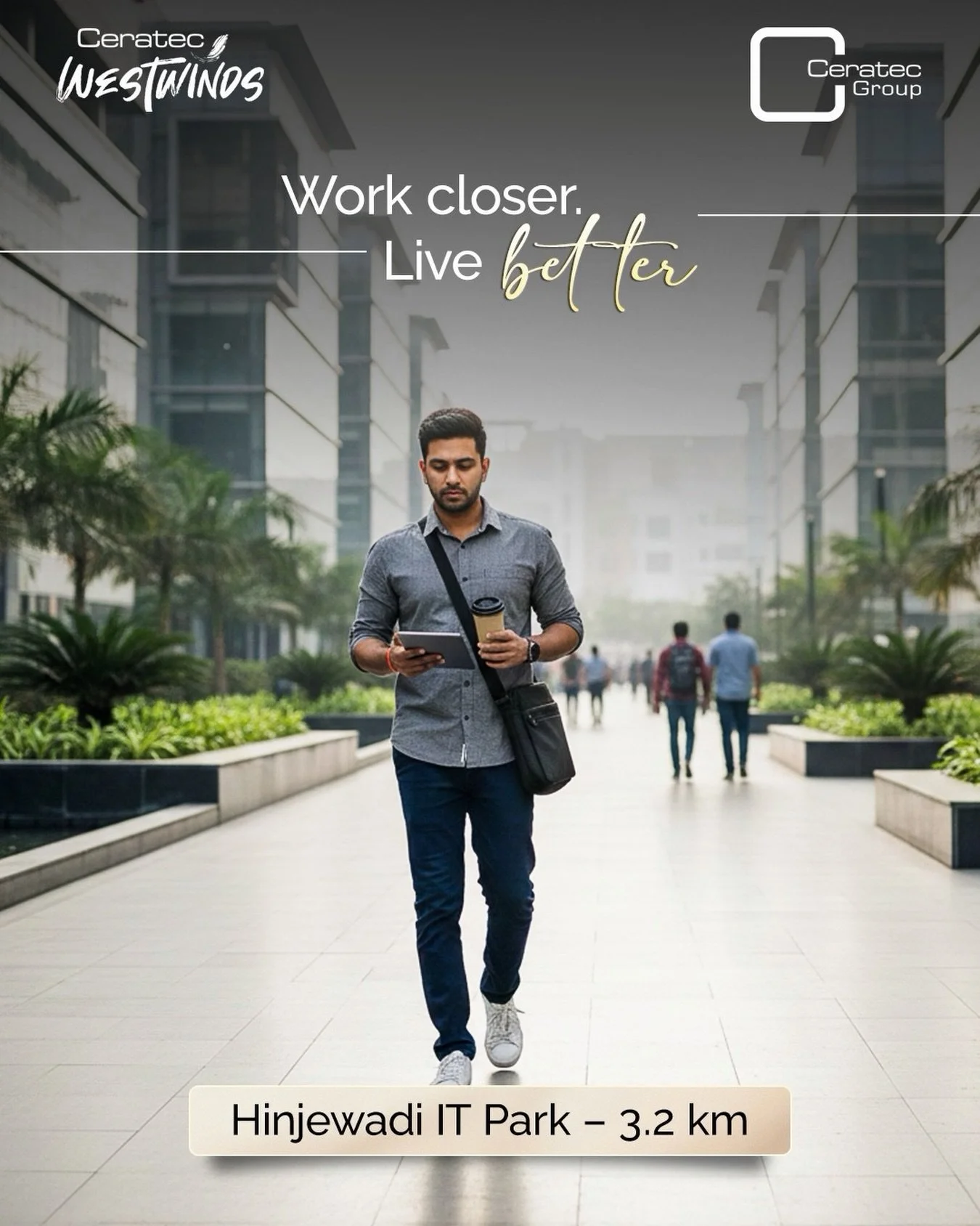 When work is just around the corner, life feels lighter.
Welcome to effortless living at Ceratec Westwinds.

#CeratecGroup #Hinjewadi #Pune #RealEstate #Corporate