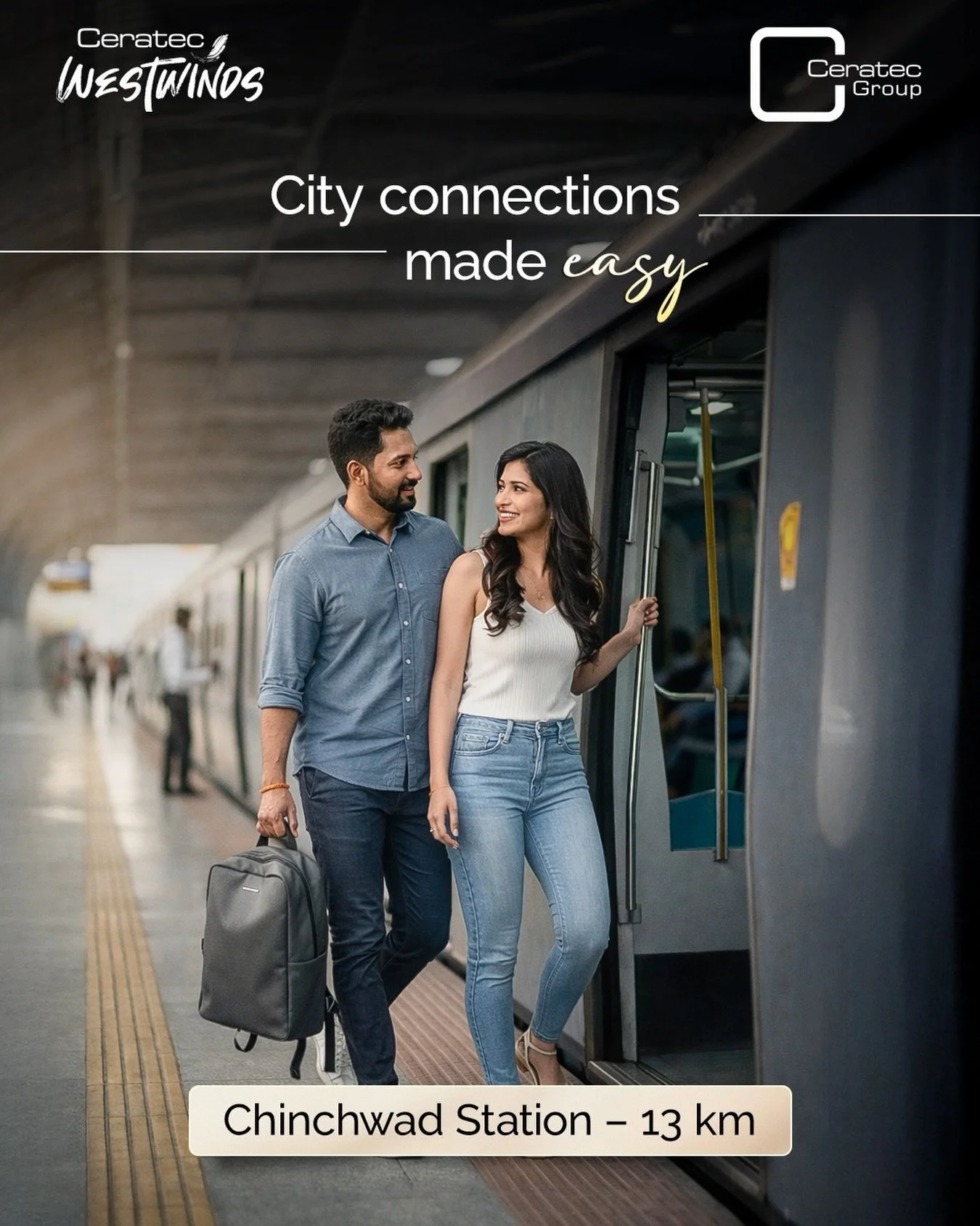 Seamless access to the city, right where you belong.
Ceratec Westwinds- keeping every destination within easy reach.

#CeratecGroup #Pune #UrbanConnectivity #ChinchwadStation #Explore