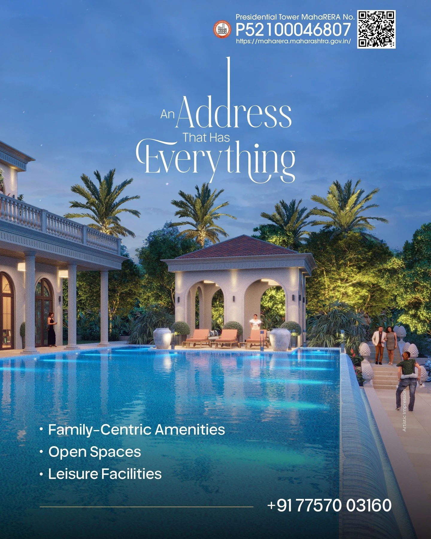 Experience a lifestyle where every day feels like a getaway. From premium leisure amenities and expansive open spaces to a family-friendly environment, Presidential Towers offers everything you need for elevated living in Ravet.

🌐 Website: www.cera
