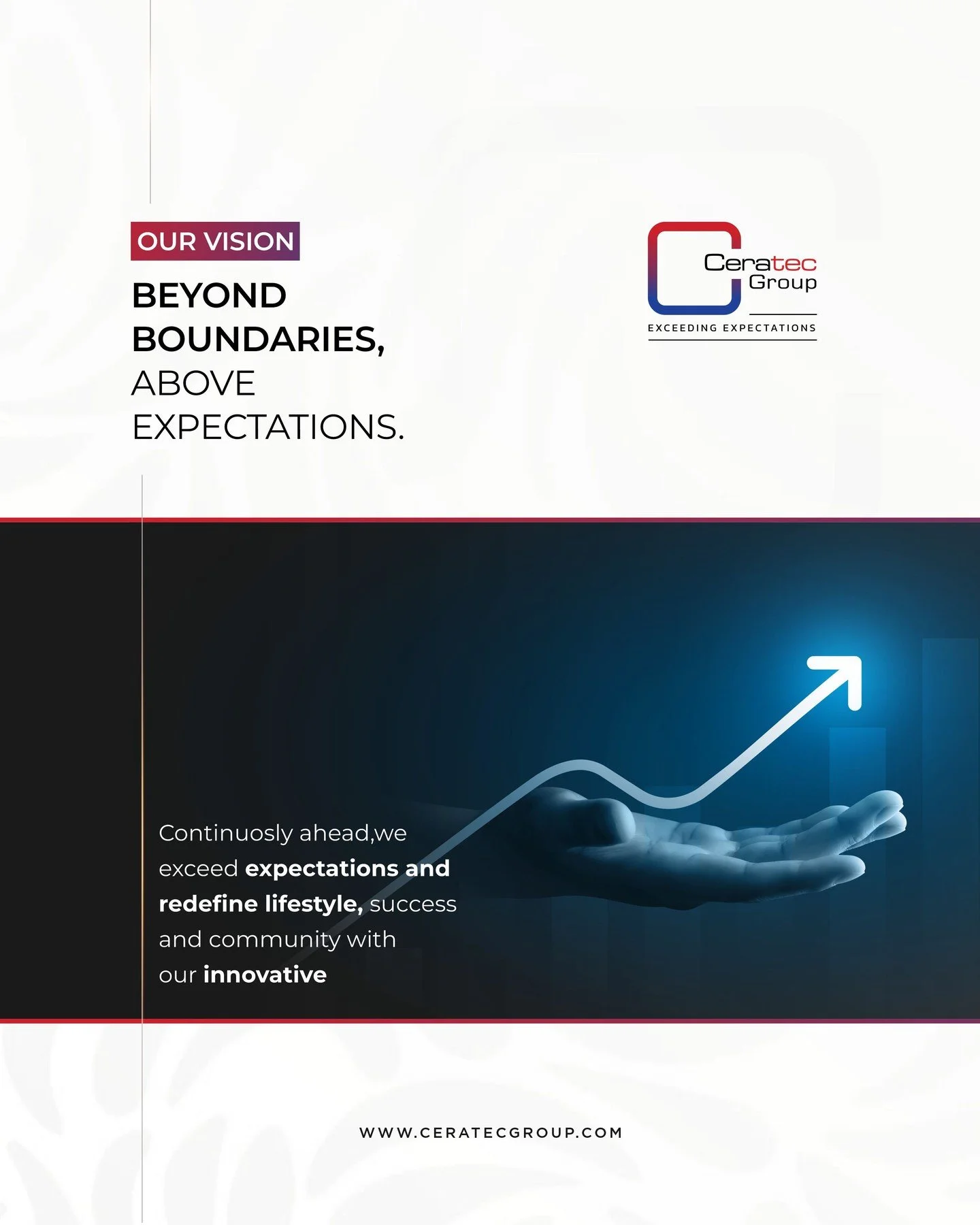 At Ceratec Group, every milestone begins with a vision that goes beyond boundaries. We don't just build homes&mdash;we create future-ready lifestyles driven by innovation, trust, and excellence. Here's to shaping a brighter tomorrow, one landmark at 