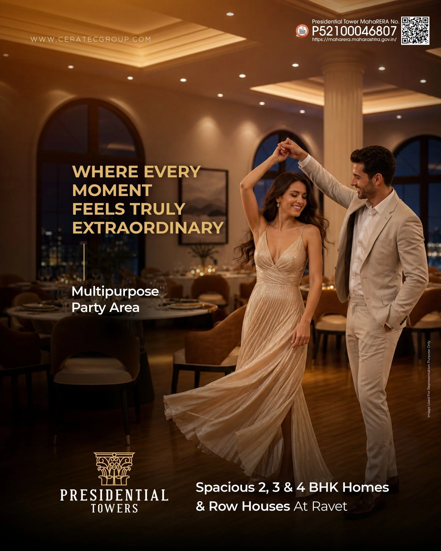 Where Every Celebration Feels Extraordinary.

From intimate gatherings to grand celebrations, the multipurpose party area at Presidential Towers creates the perfect setting for memorable moments.

Because luxury isn't just about where you live&mdash;