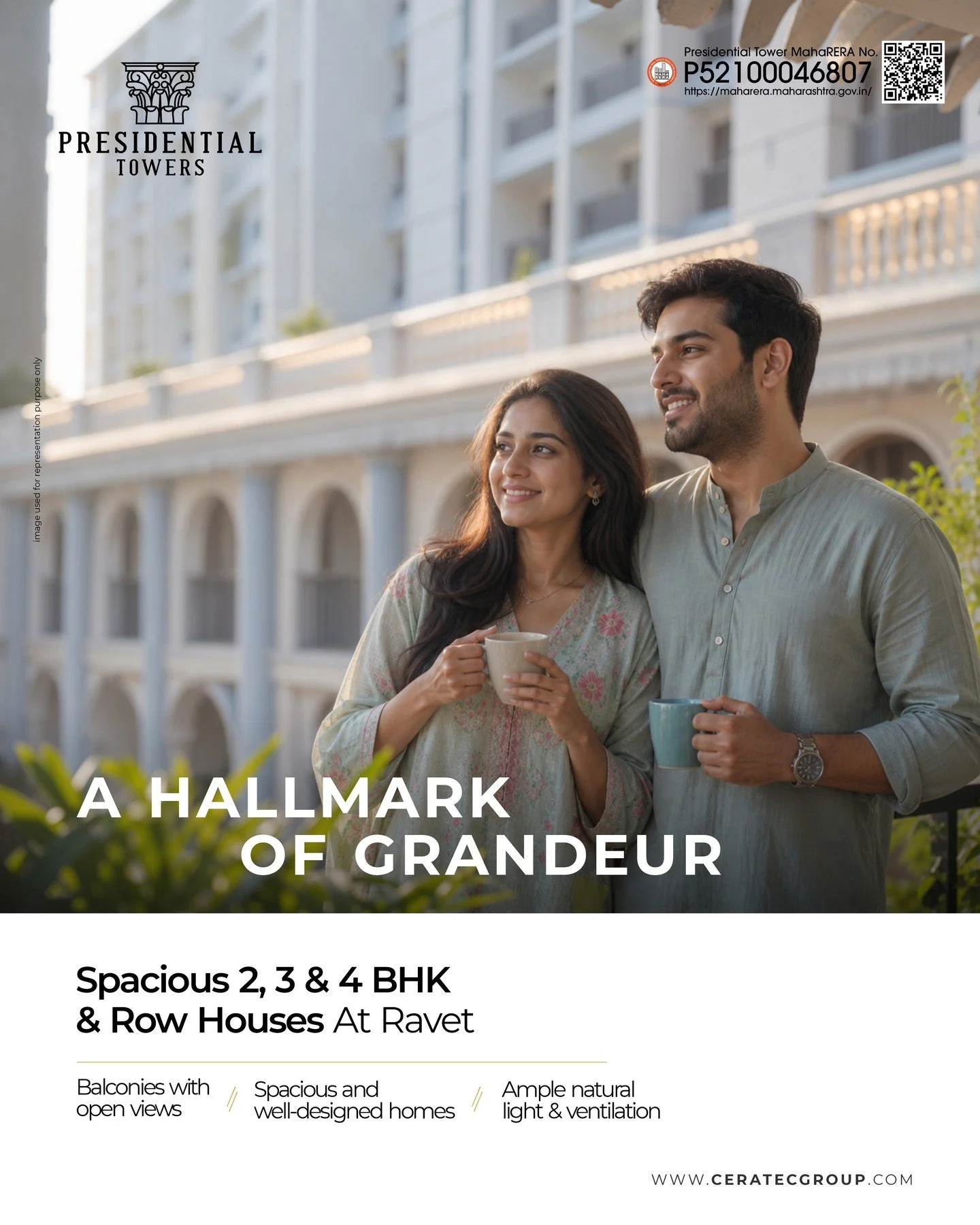 Step into spacious, thoughtfully designed homes crafted for true grandeur. Enjoy open balcony views, abundant natural light, and fresh air that turn everyday moments into something extraordinary. 🌅🏢

www.ceratecgroup.com
#PresidentialTowers #DreamH