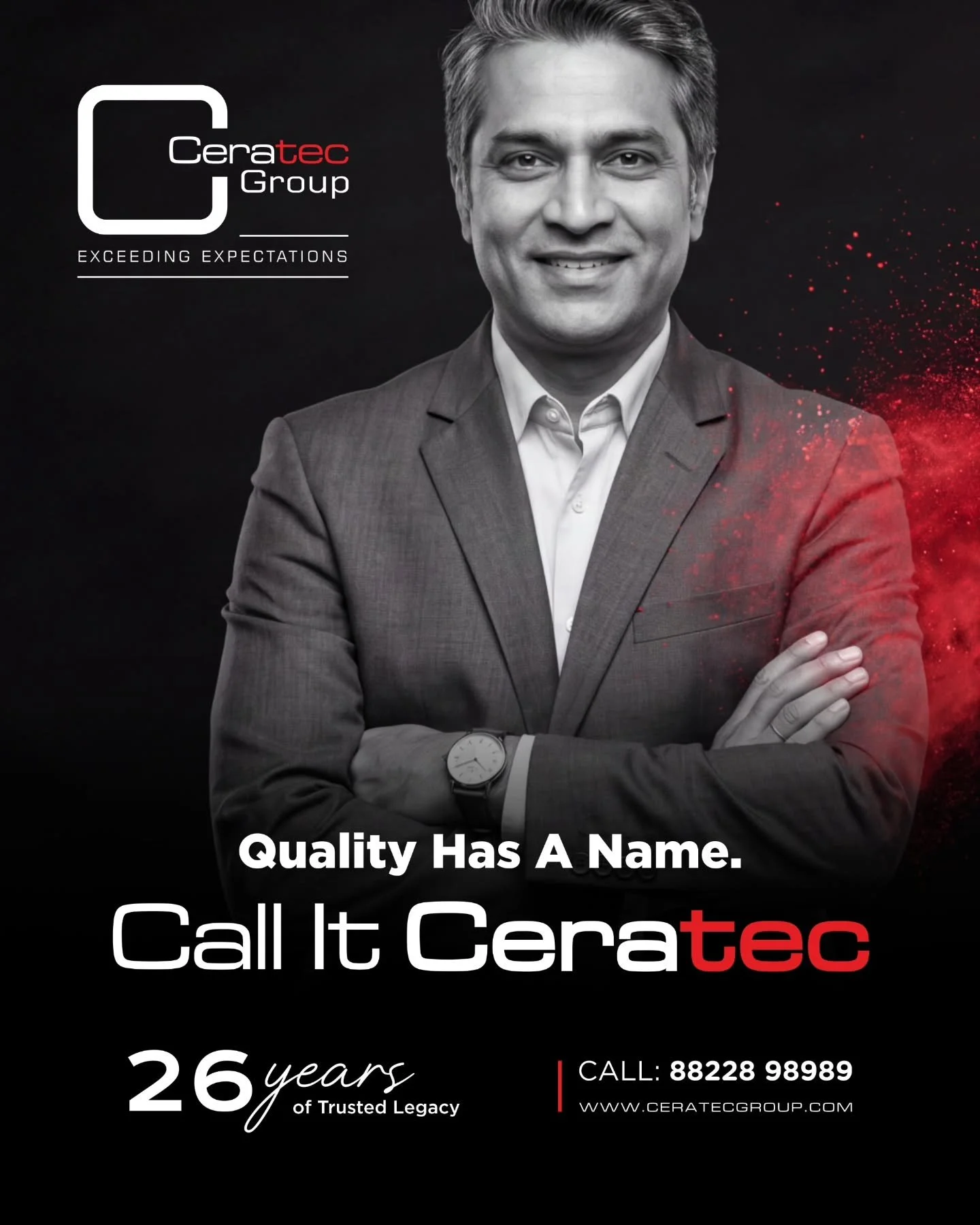 Exceeding expectations for over two decades! ✨
When it comes to uncompromised quality, exceptional design, and a legacy built on trust, there&rsquo;s only one name to remember. With 26 years of trusted legacy, Ceratec Group continues to create spaces