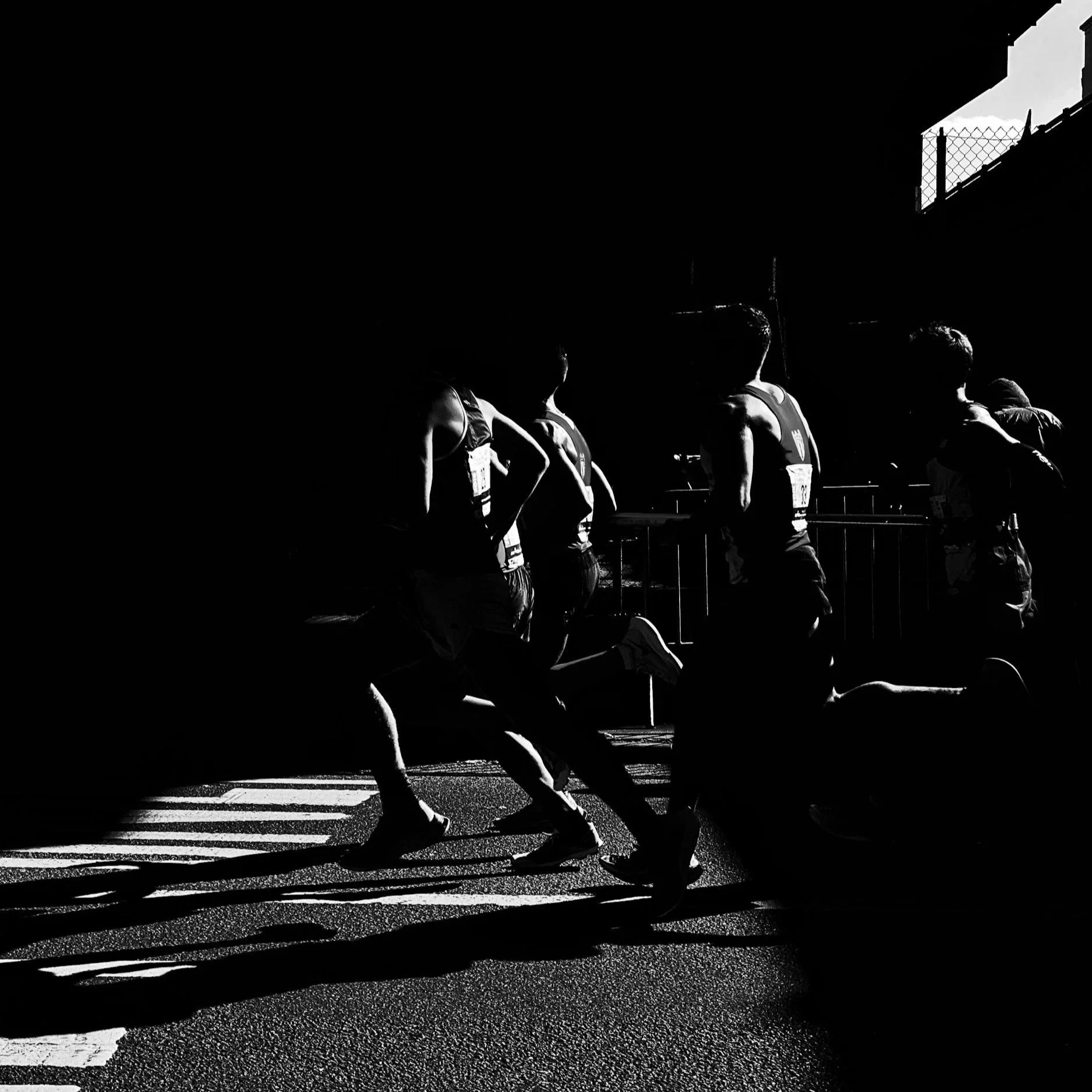 Geometric drawing of an outline square with sections divided by vertical, horizontal, and diagonal lines.