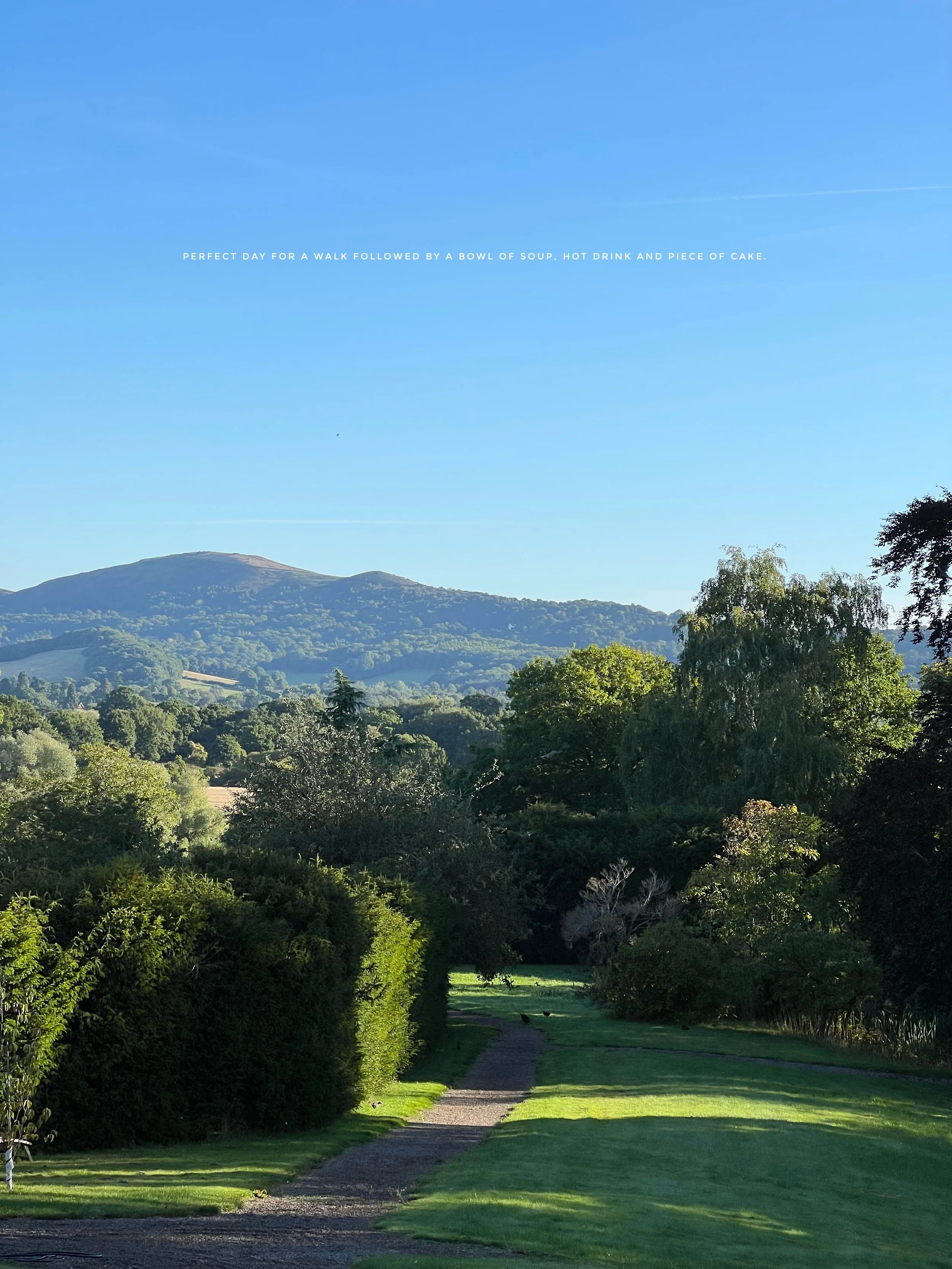 The Malvern Hills on a sunny day