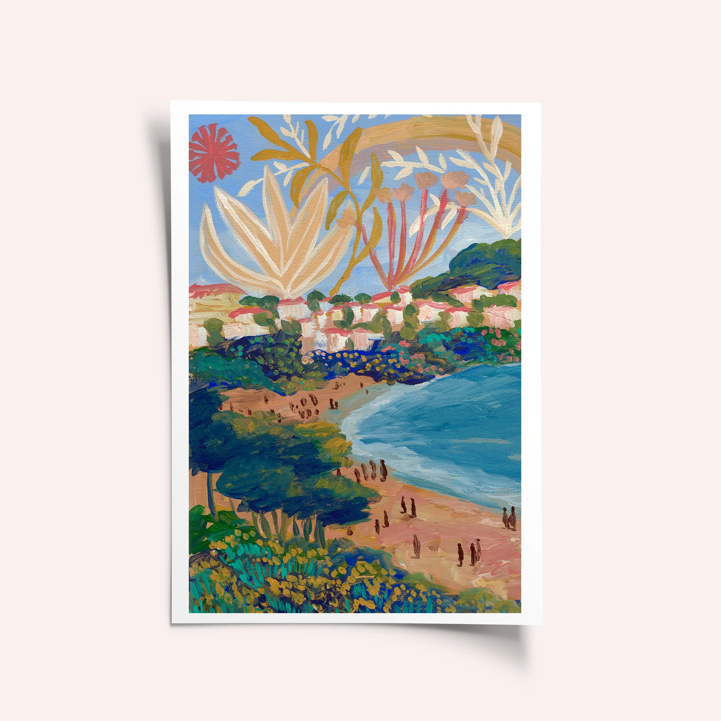 Marbella Beach Bathers Print Only