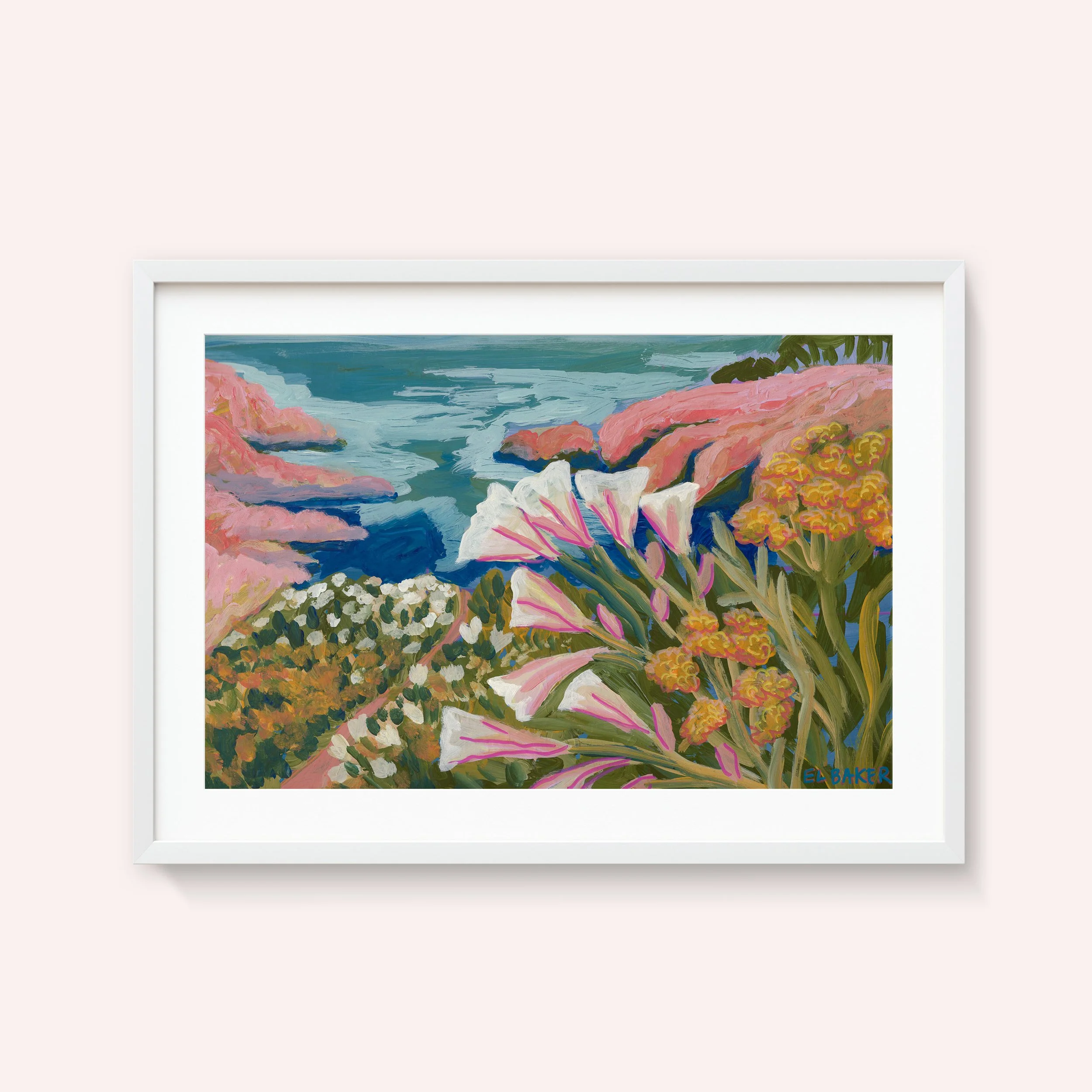 Marbella Botanicals White Framed