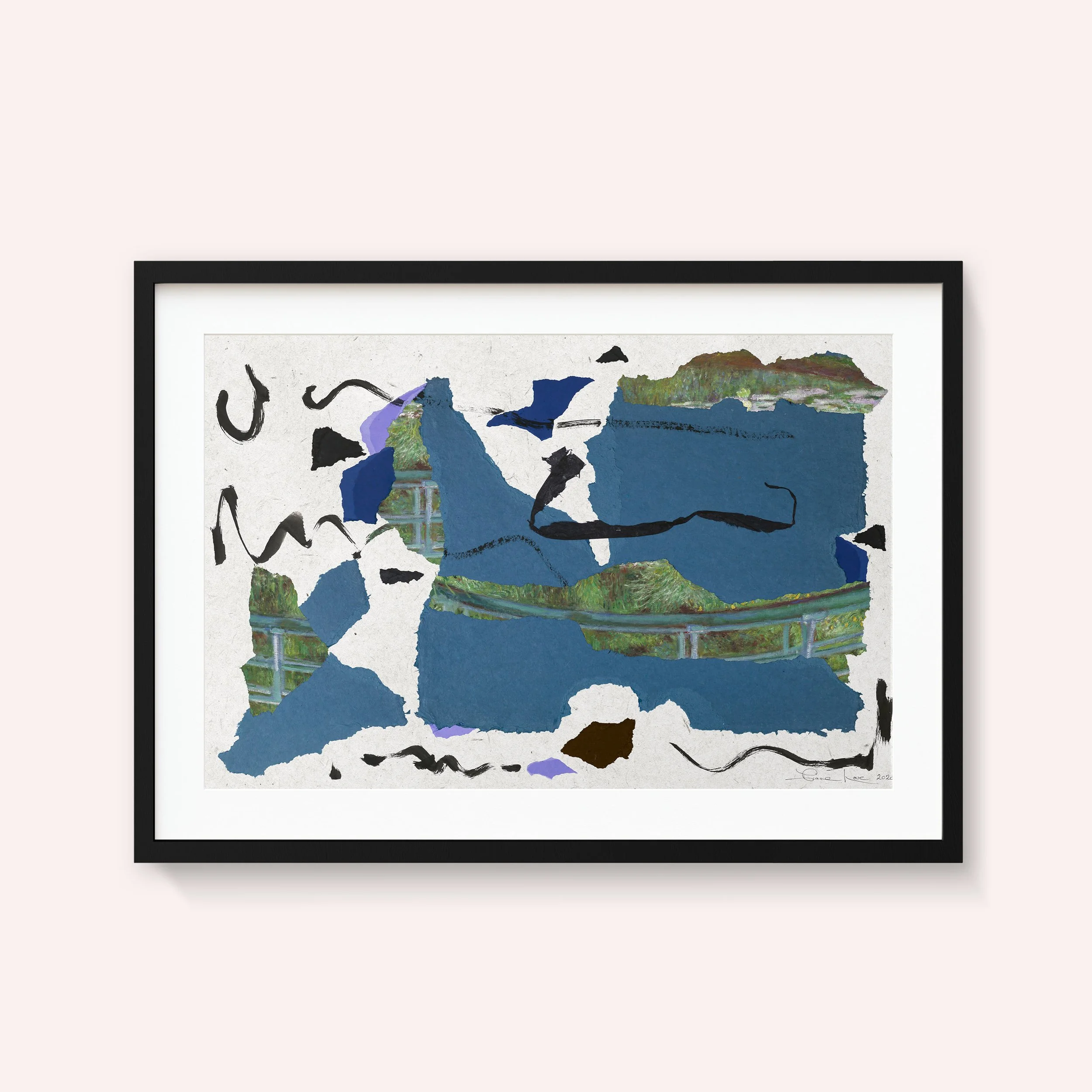 Lac Bleu Placide Black Framed