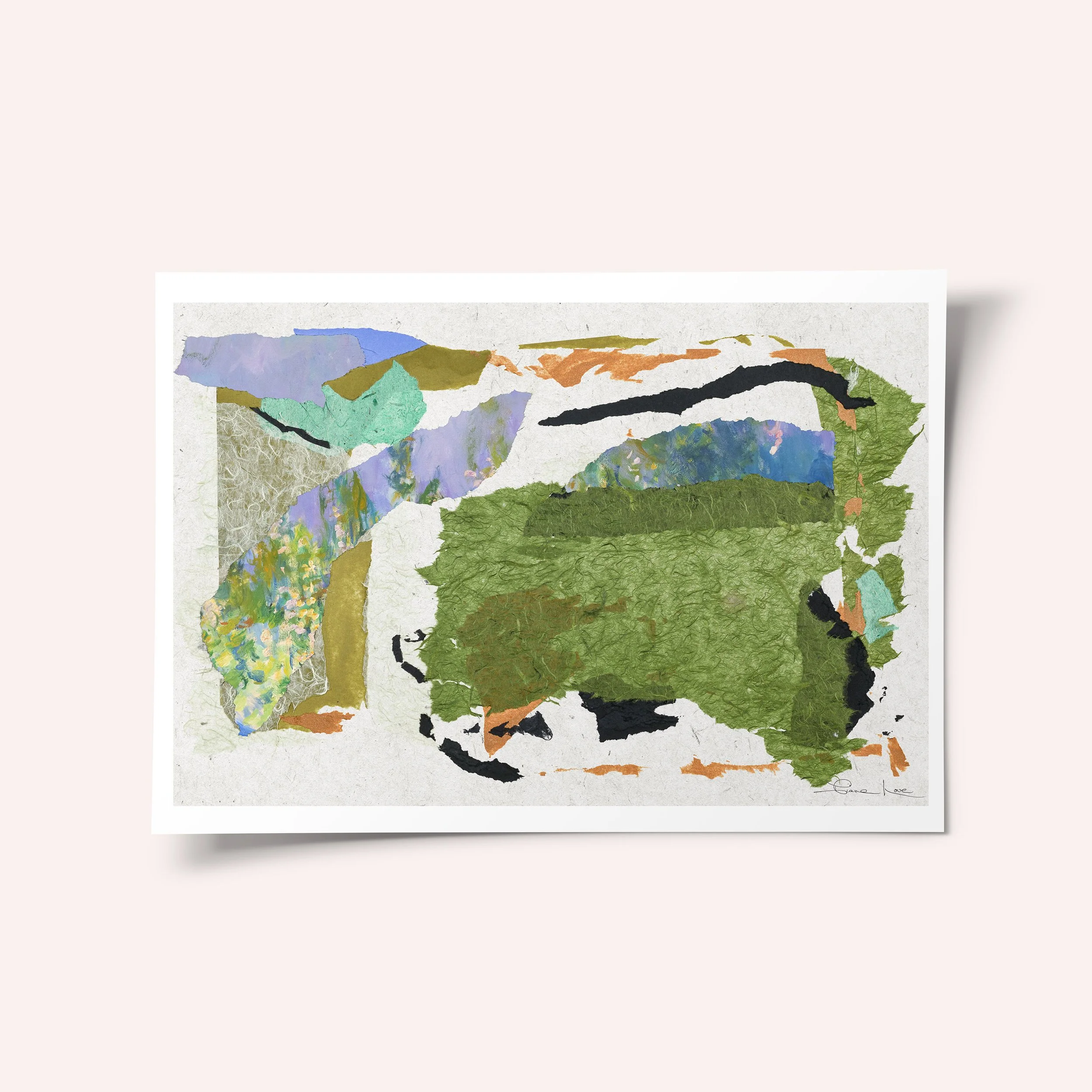 Forêt d'arbres Verts Print Only