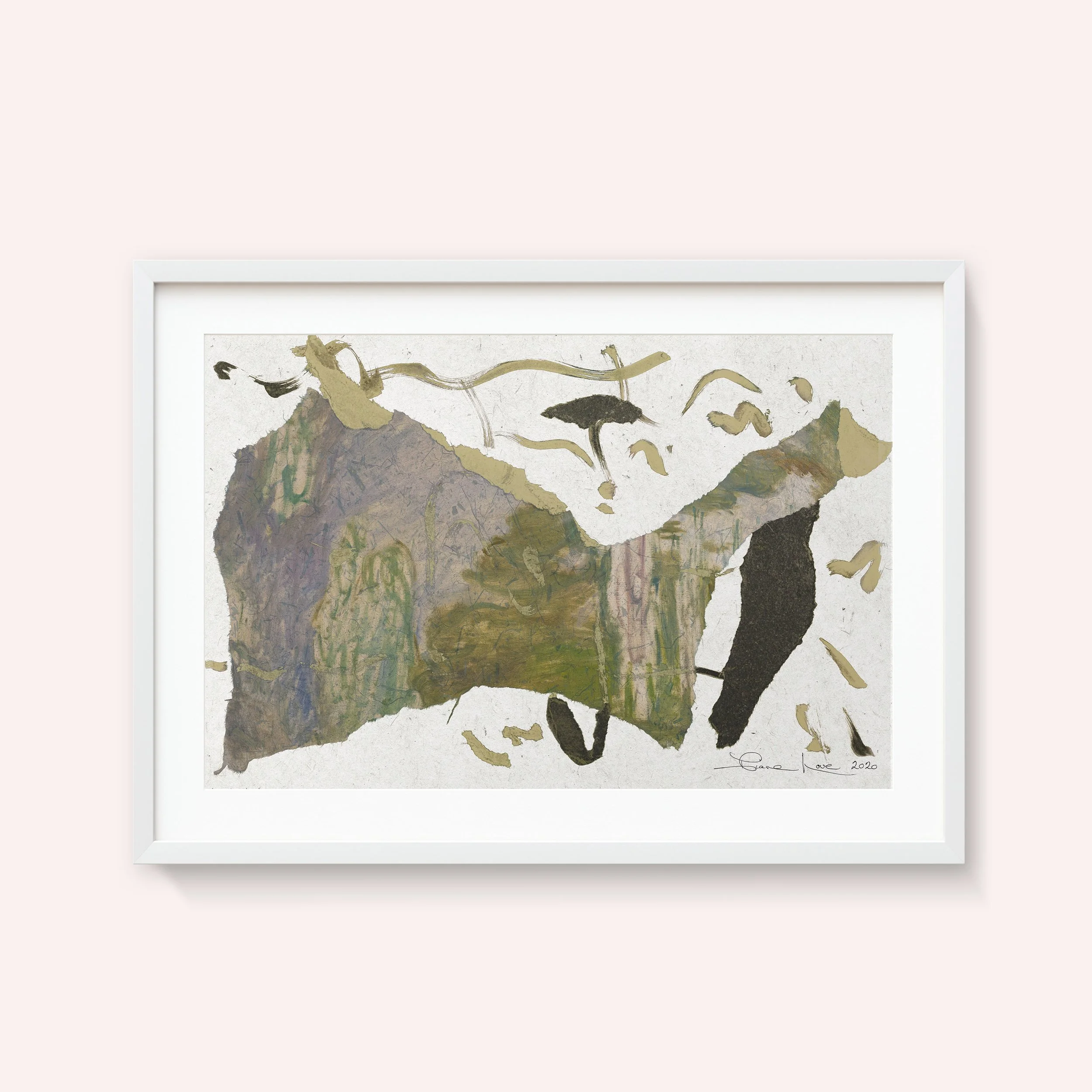 Ile Mysterieuse White Framed