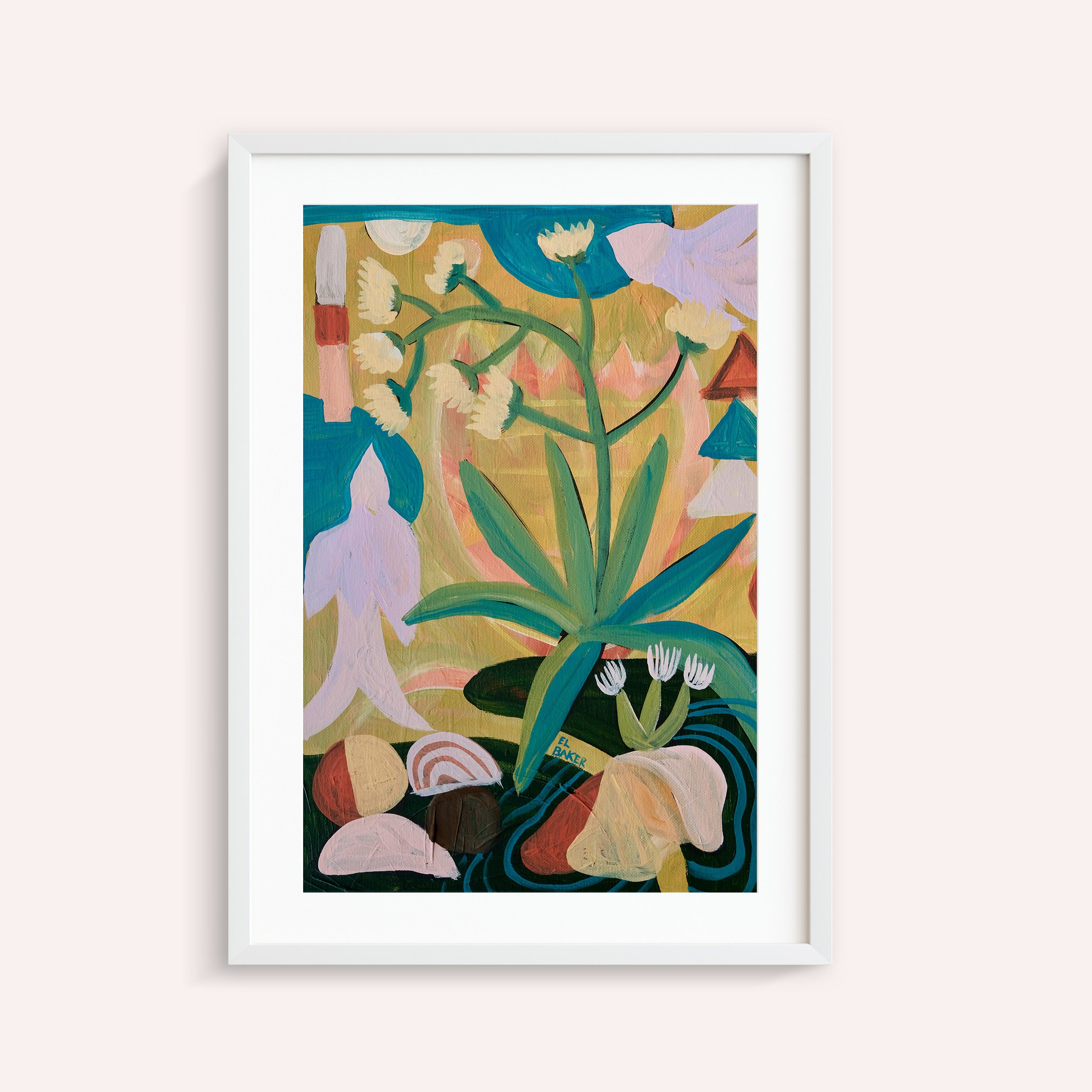 Spanish Composition White Framed