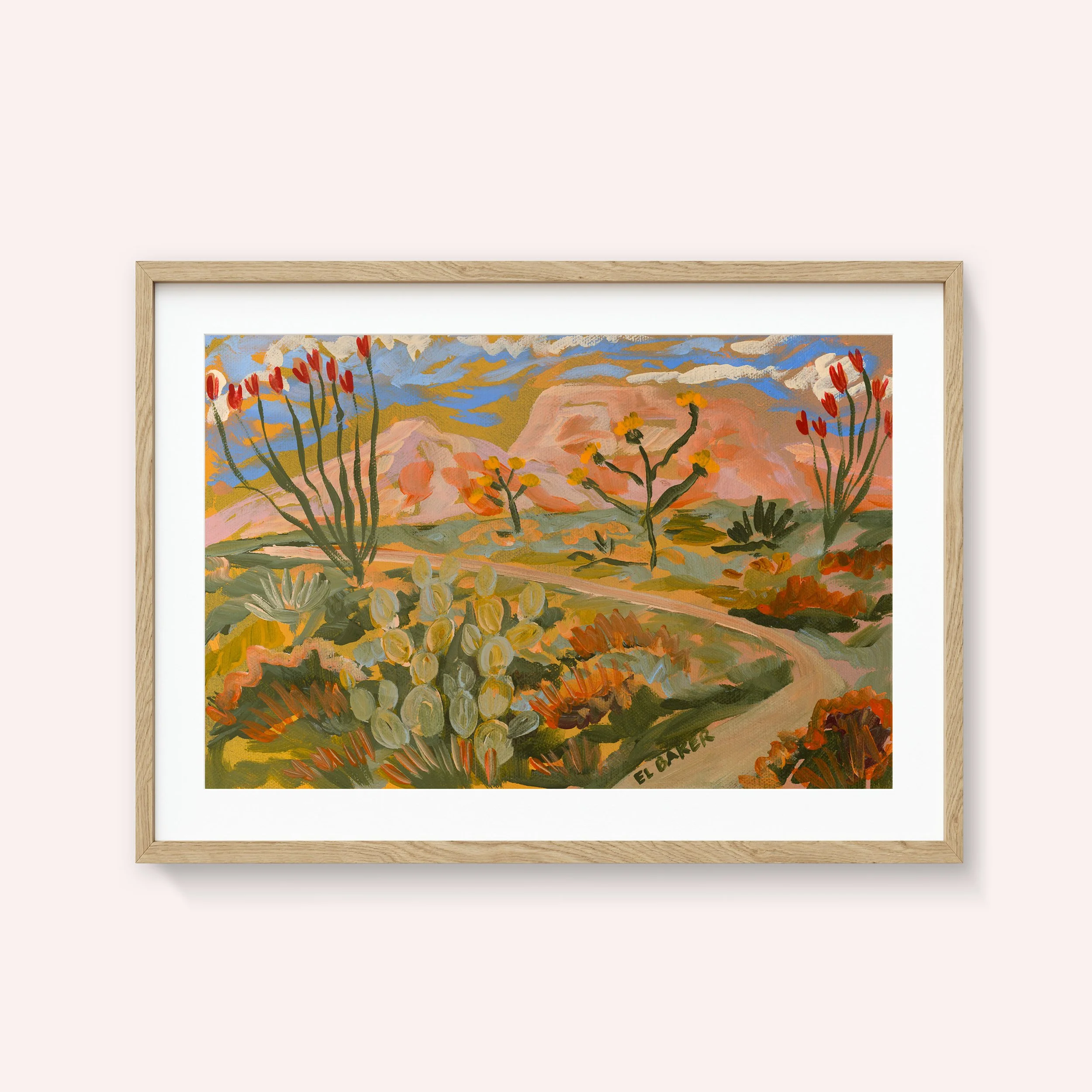 Marbella Hills Natural Framed