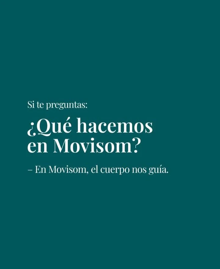 🌿 En MOViSOM ofrecemos acompa&ntilde;amiento psicocorporal y psicoterapia somato sensorial, 
para colectivos, empresas y tambi&eacute;n terapia individual 

🌿 Me preguntan qu&eacute; hac&eacute;is en  MOViSOM?
No es tan f&aacute;cil de describir
No