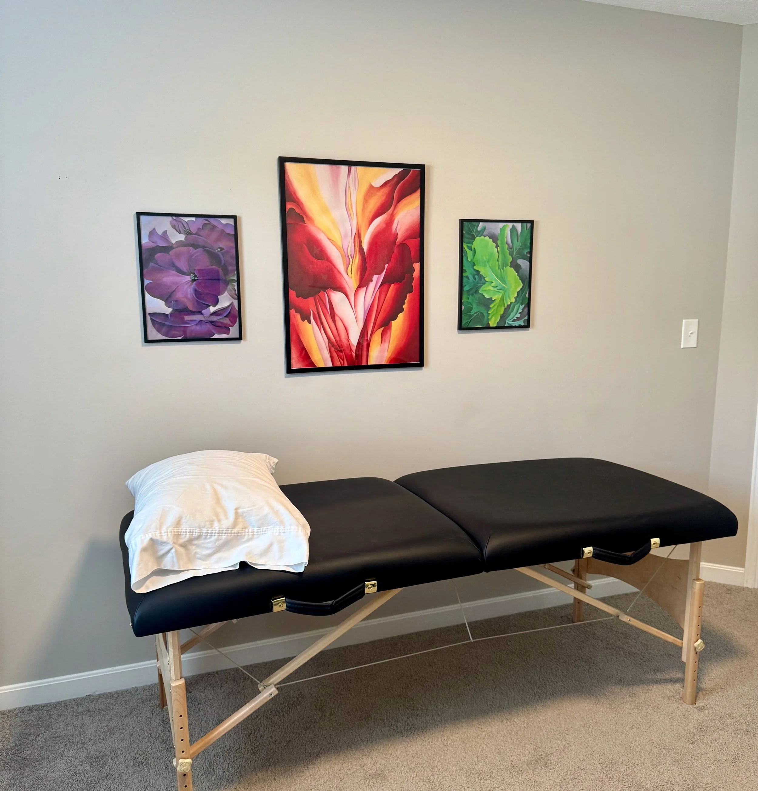 Treatment table for pelvic floor physical therapy at the Unbound Pelvis