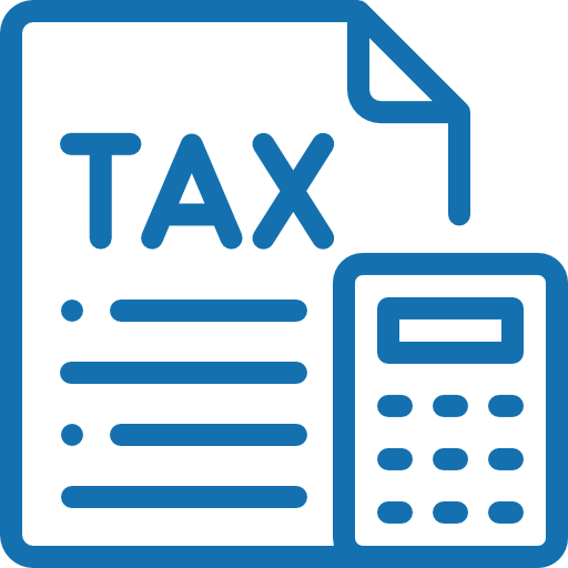 Icon of a tax document with a calculator