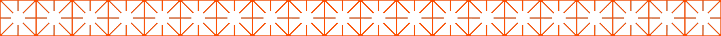 Pattern of black and orange geometric shapes, arranged in a repeated, interconnected lattice.