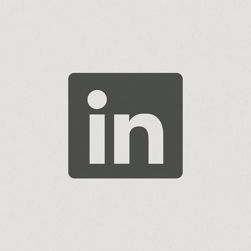 Logo de LinkedIn en escala de gris