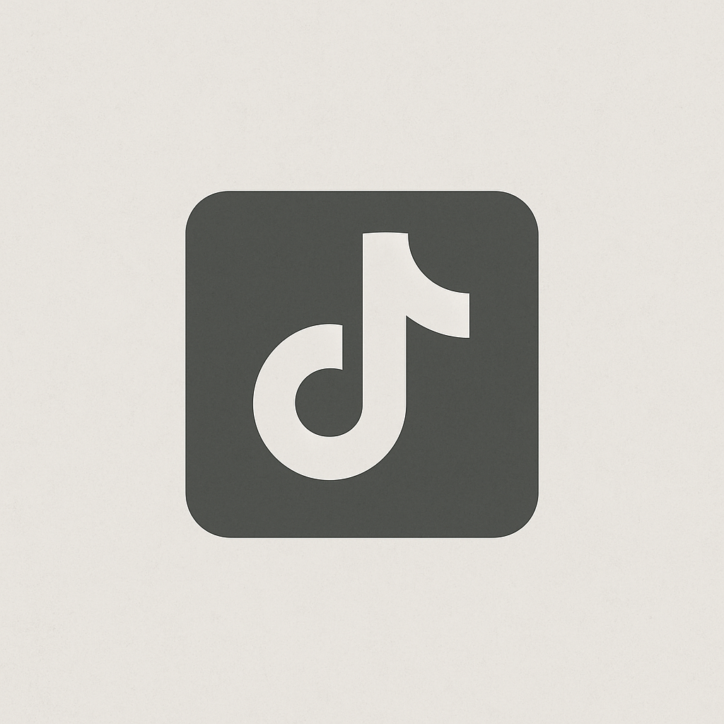 Logotipo de TikTok en fondo blanco.