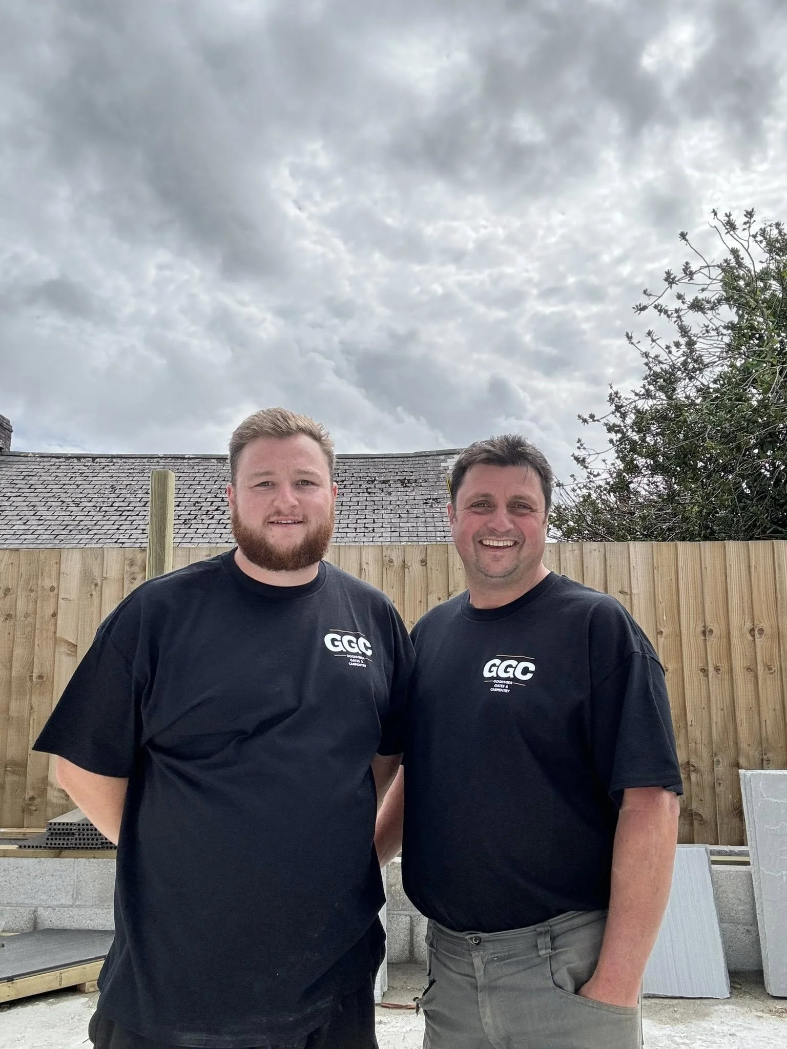 Kristen and Jordan, the family team of Goonvrea Gates & Carpentry, Cornish gate makers and carpenters.