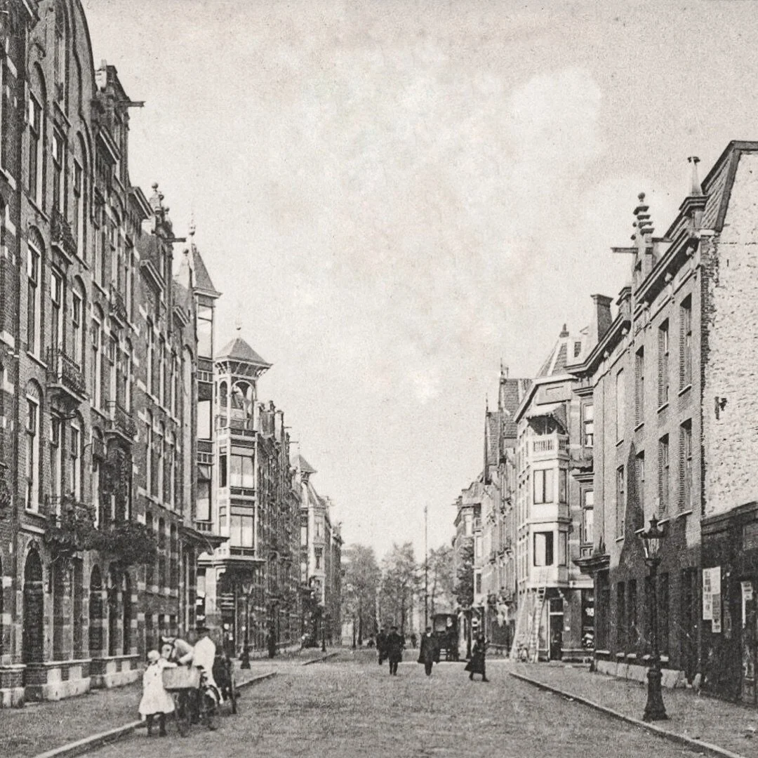 1910 &amp; Now: this lovely photo was taken in Genestetstraat, looking in the direction of Bosboom Toussaintstraat. #thenandnowamsterdam