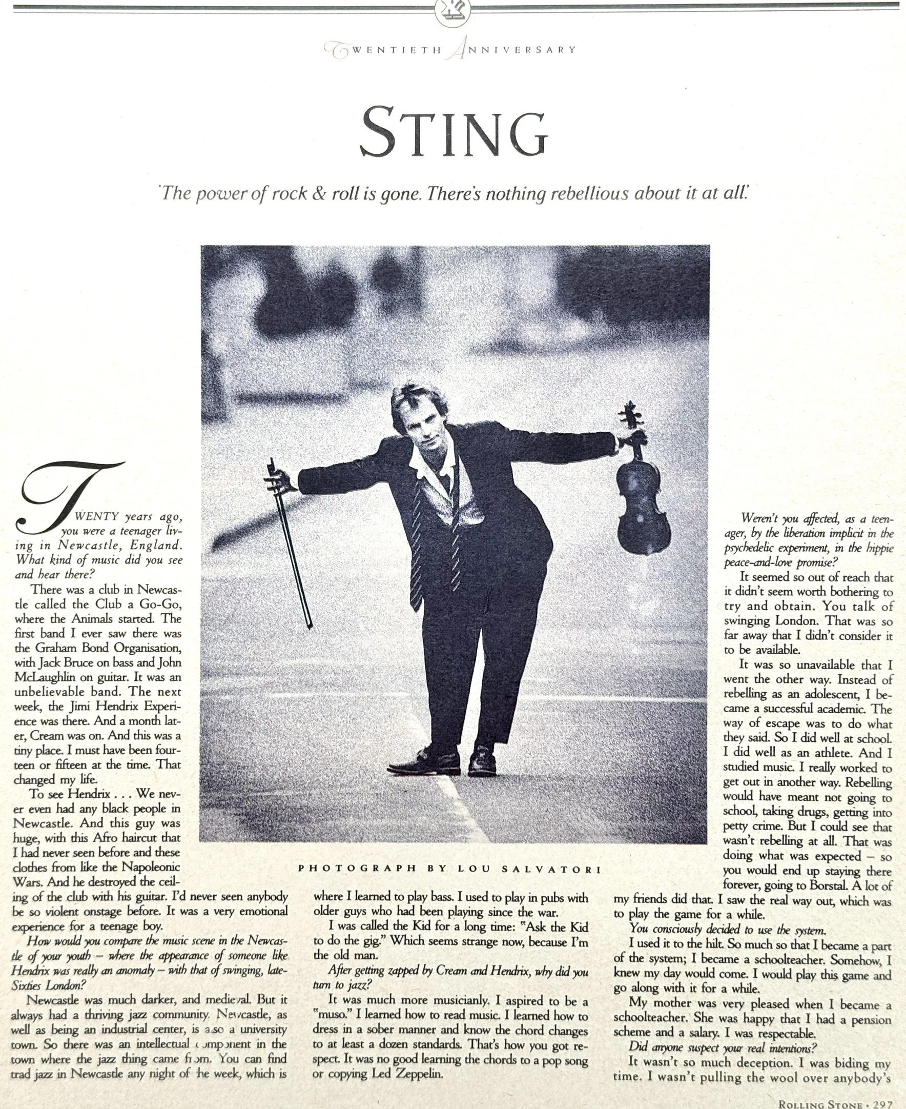 Sting - Rolling Stone - NYC