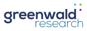 Greenwald Research logo with blue and green text and small multicolored squares