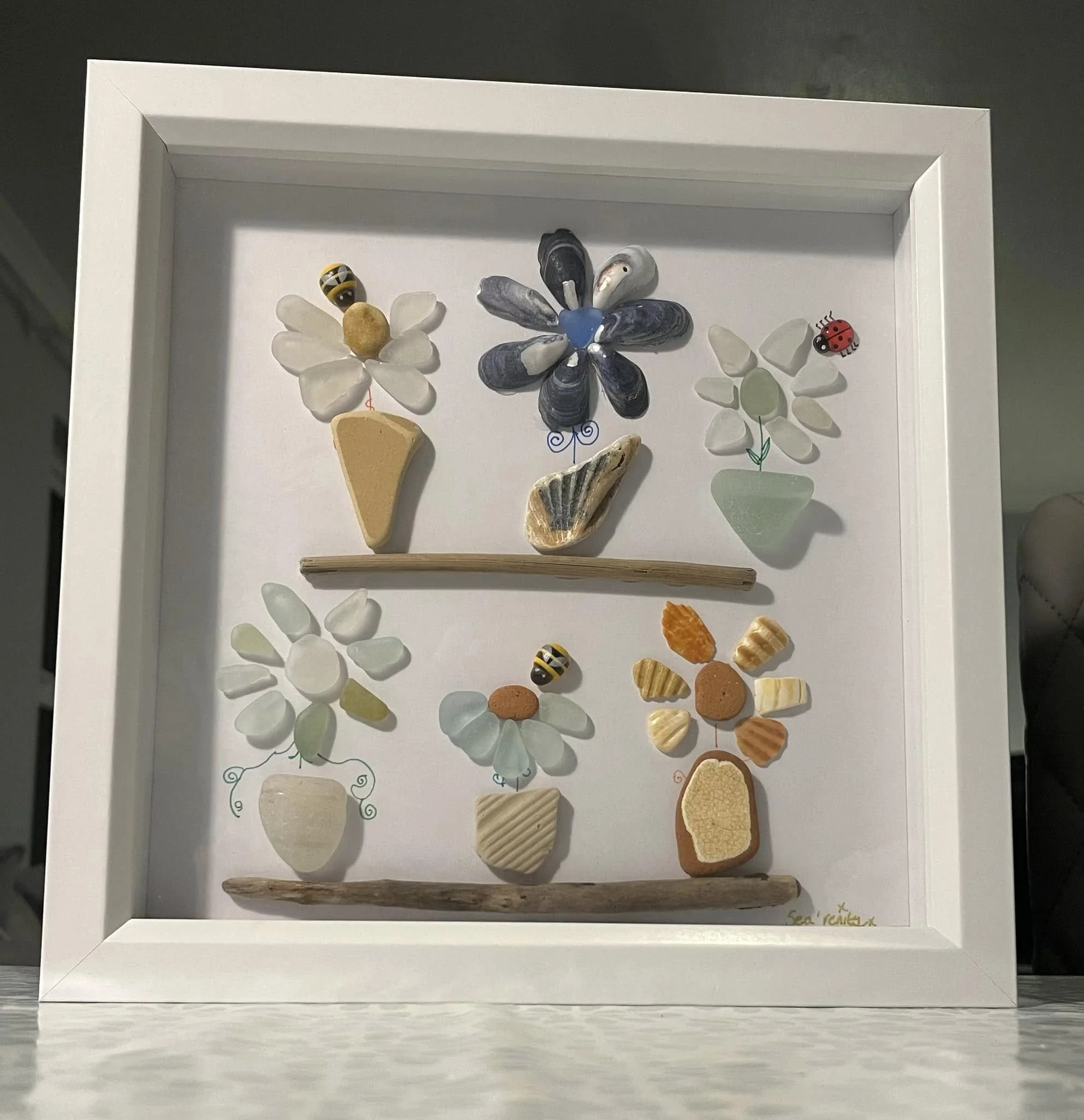Whimsical Sea Glass Wall Art