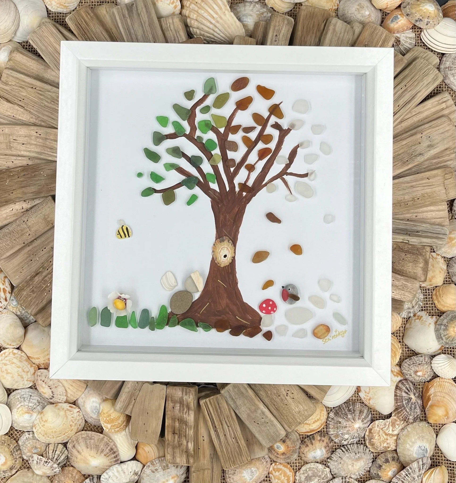 Sea Glass Tree Art