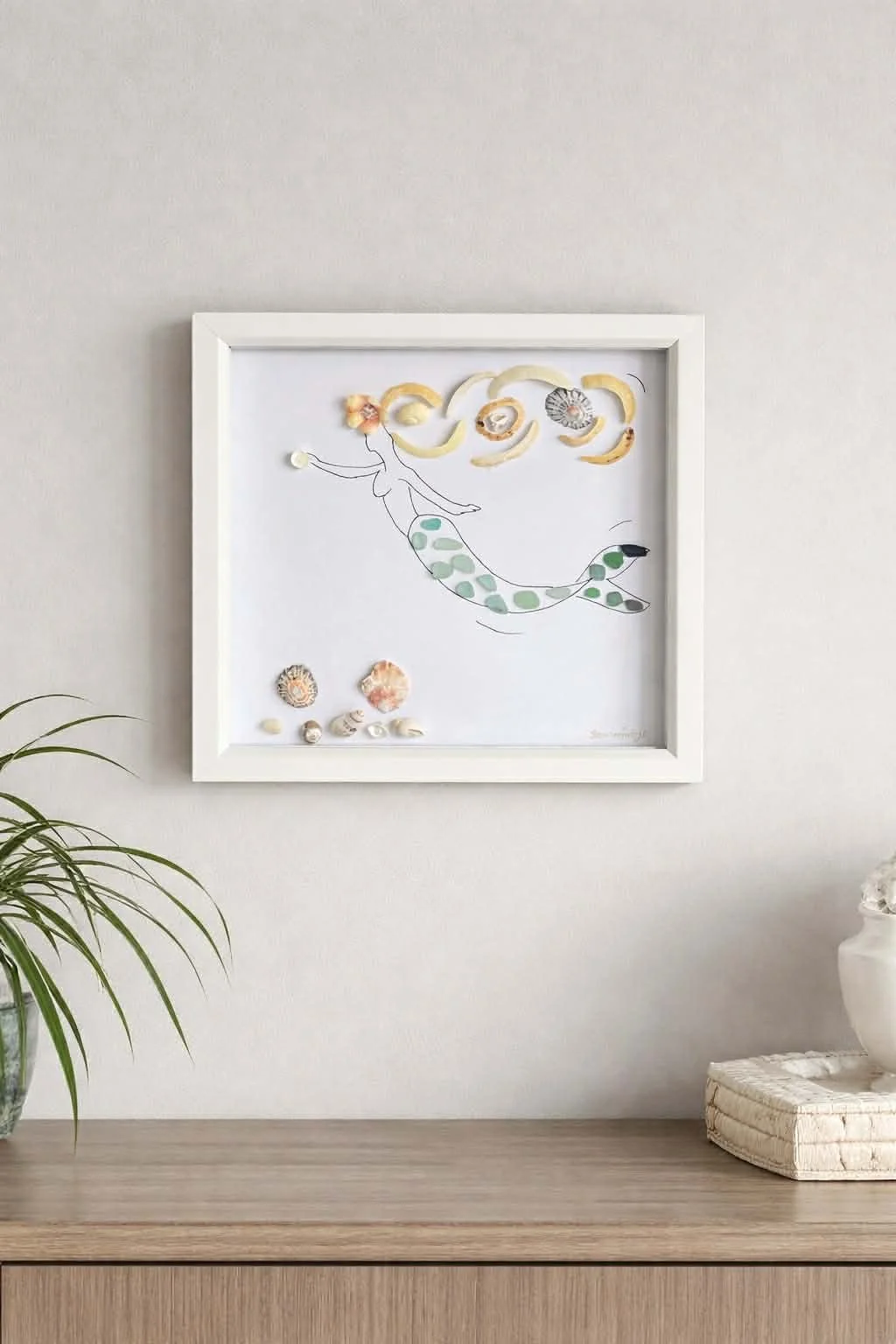 Ocean Breeze Seashell Art