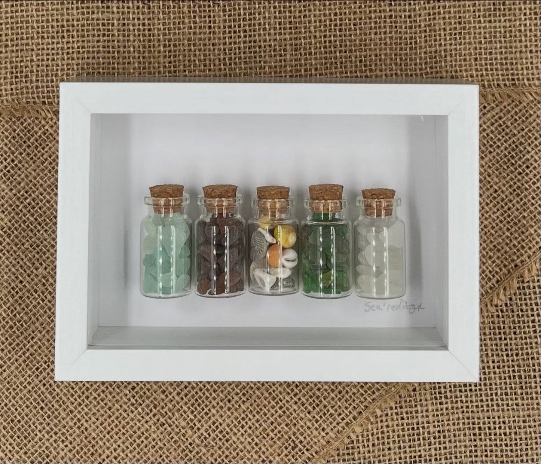 Coastal Treasure Bottle Frame