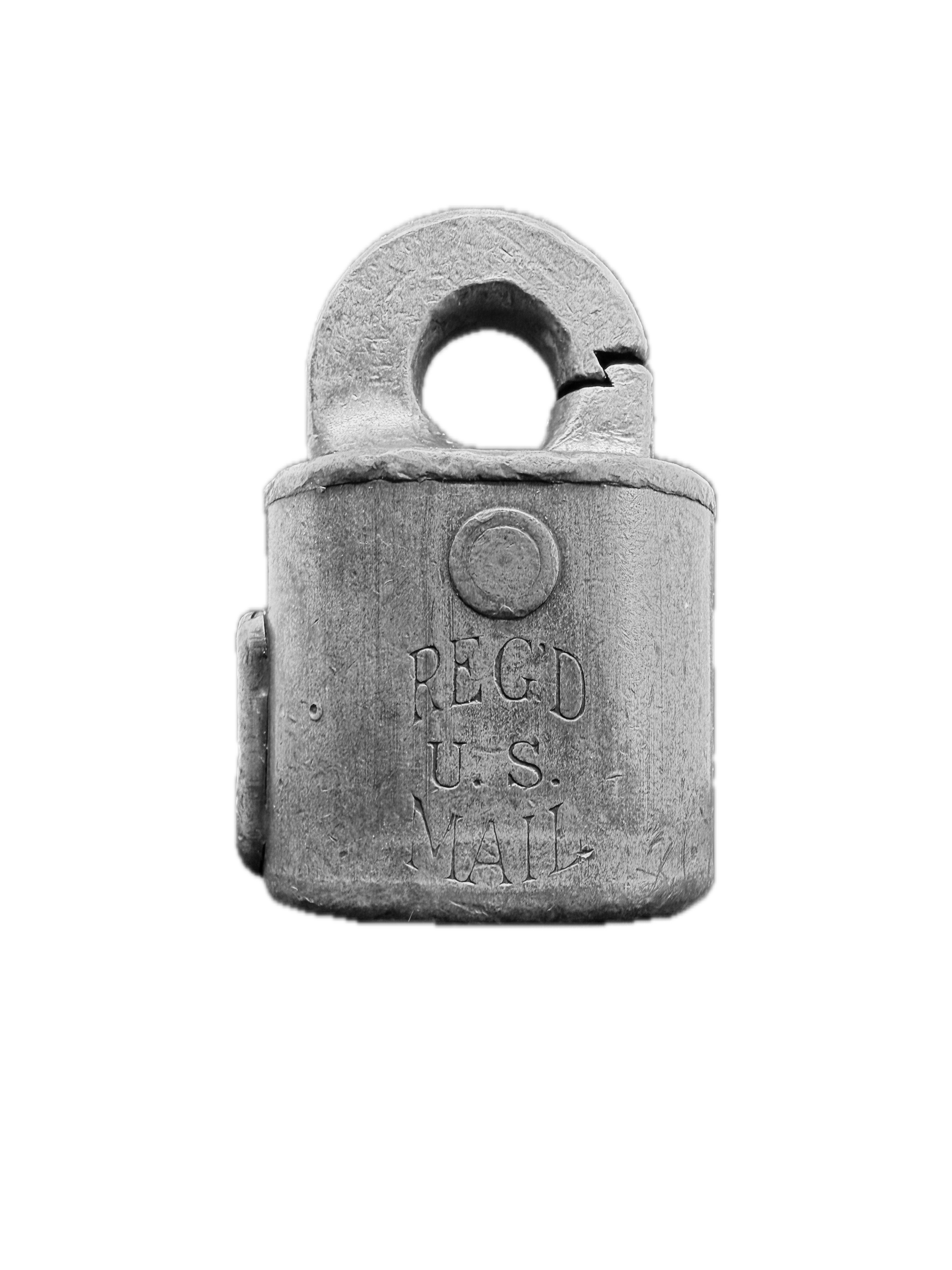 Cadenas ancien de la poste américaine "U.S. MAIL".