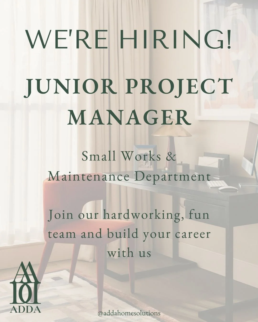 Junior Project Manager - Small Works and Maintenance Department