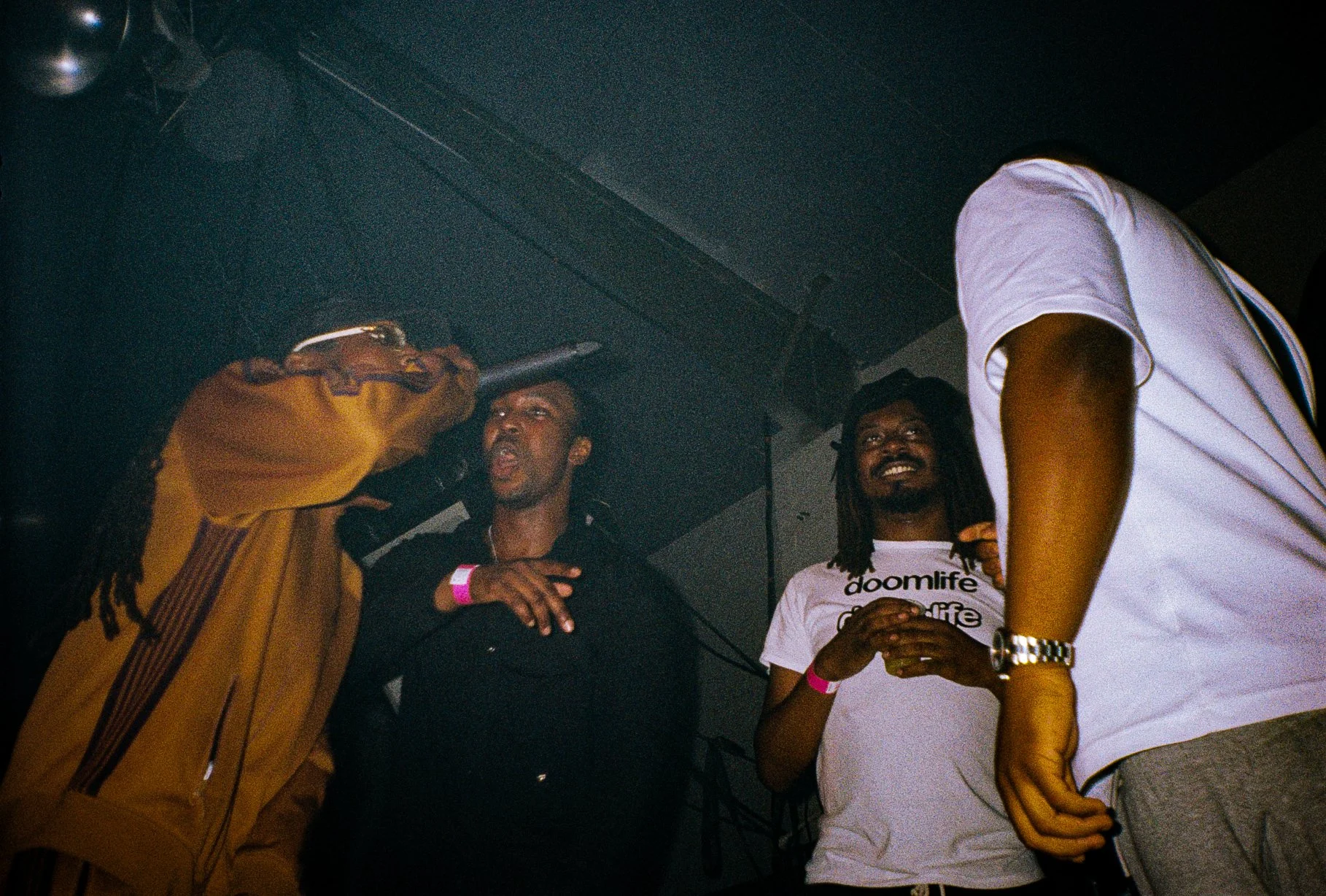 mc Jammer Duppy and friends on stage performing at a Travspresent rave