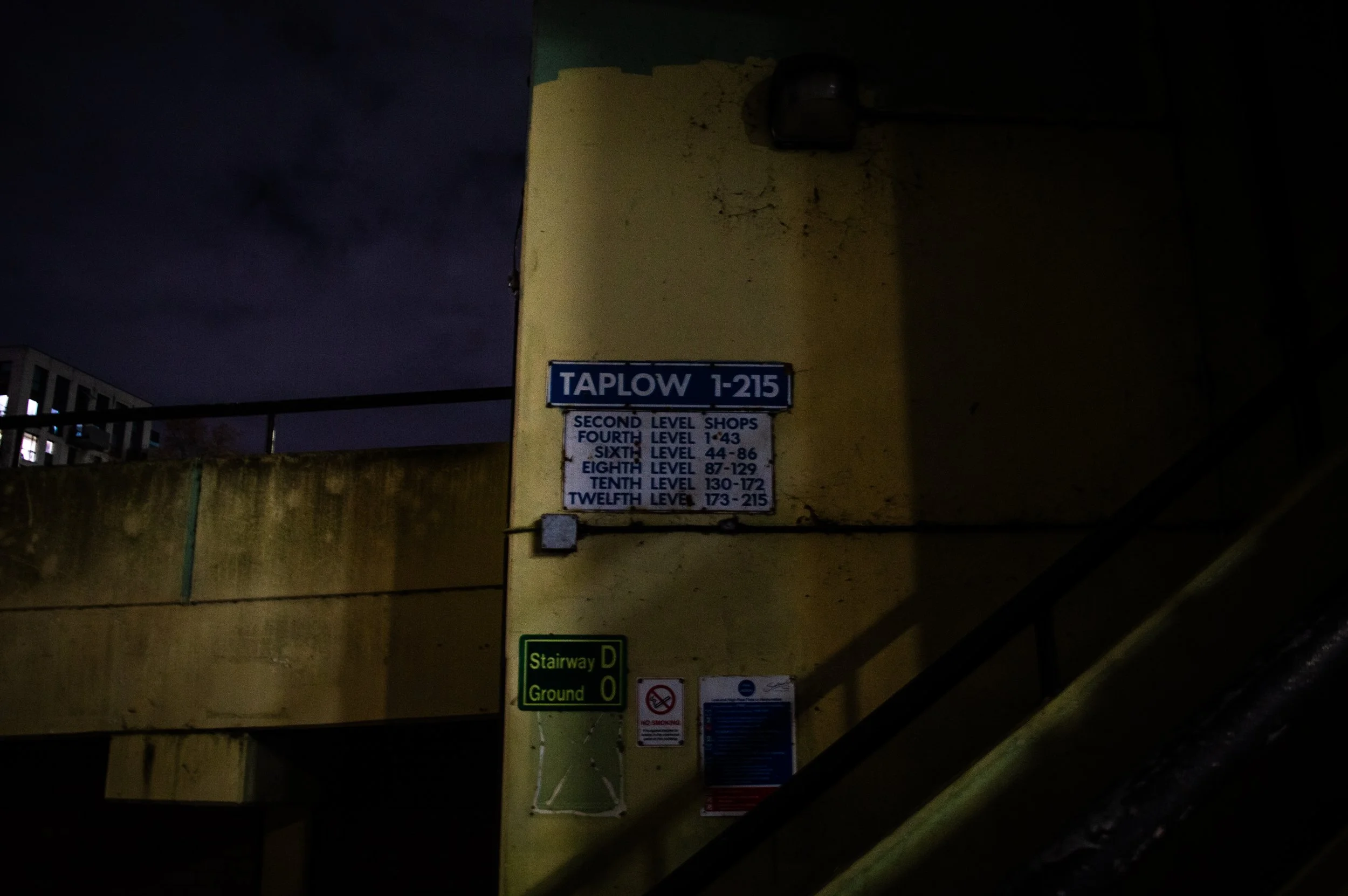 Taplow flat sign at Aylesbury Estate