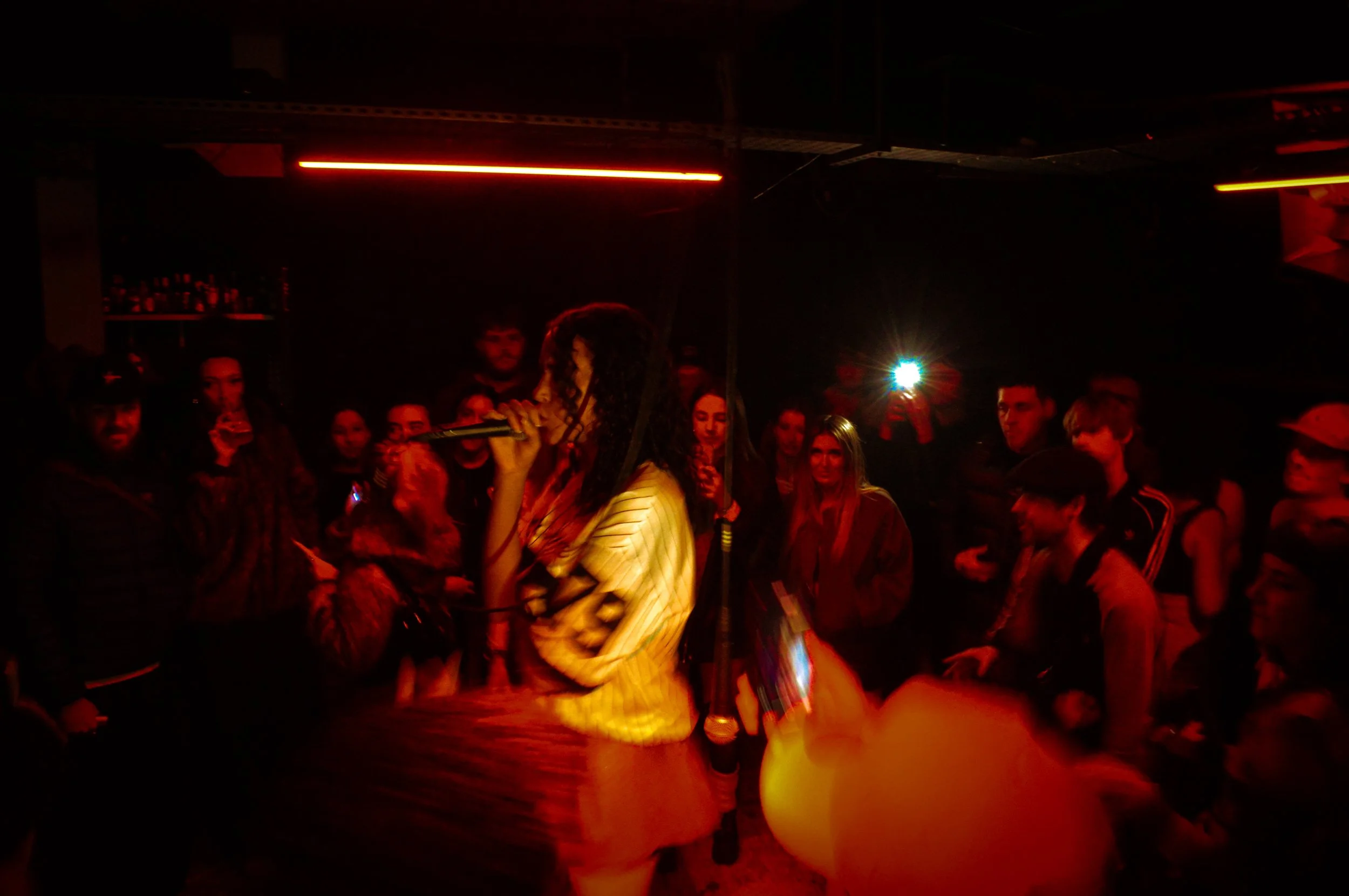 female musician Riyah Lu performing at wheel up event in norwich