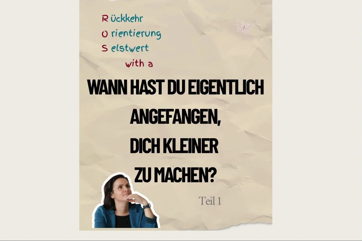 Vielleicht war es nie dieser eine Moment.
Kein Knall. 
Kein Bruch.

Sondern etwas, 
das leise begonnen hat.

Du hast angefangen, 
dich zur&uuml;ckzunehmen.
Ein bisschen weniger zu sagen.
Ein bisschen mehr zu schlucken.

Nicht, weil du so bist.
Sonder