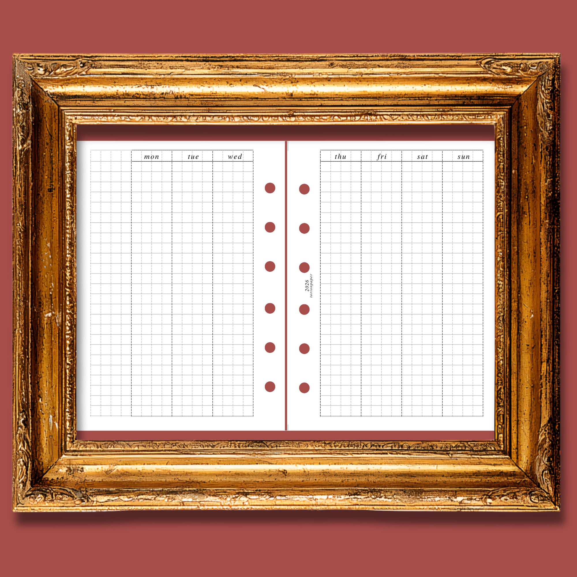 003 Undated Vertical Weekly - pocket