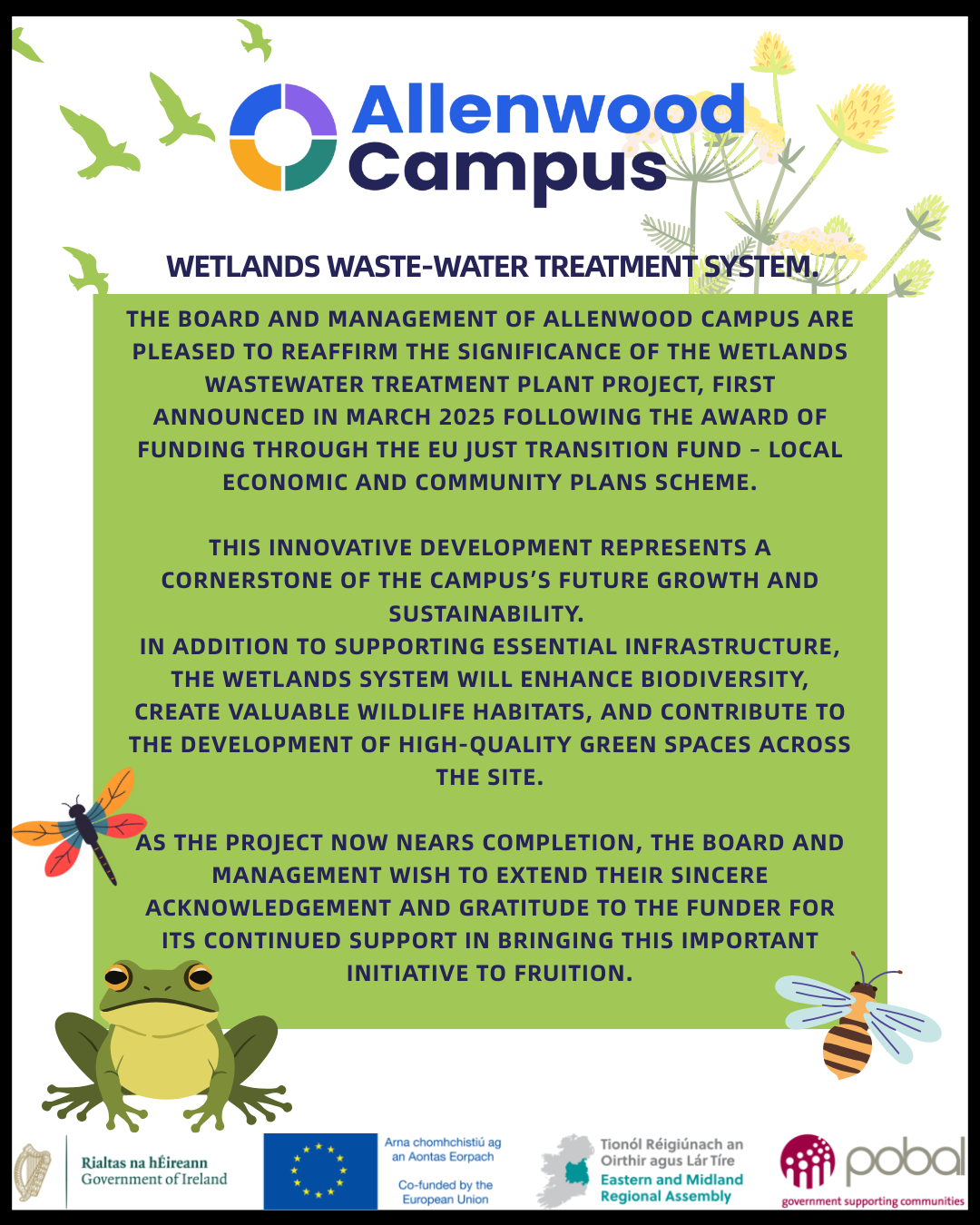 Allenwood Campus Wetlands Wastewater Treatment System