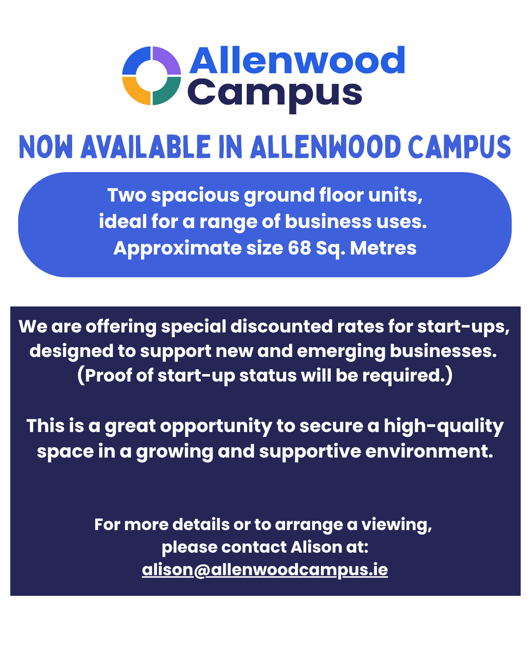 Units Now Available at Allenwood Campus