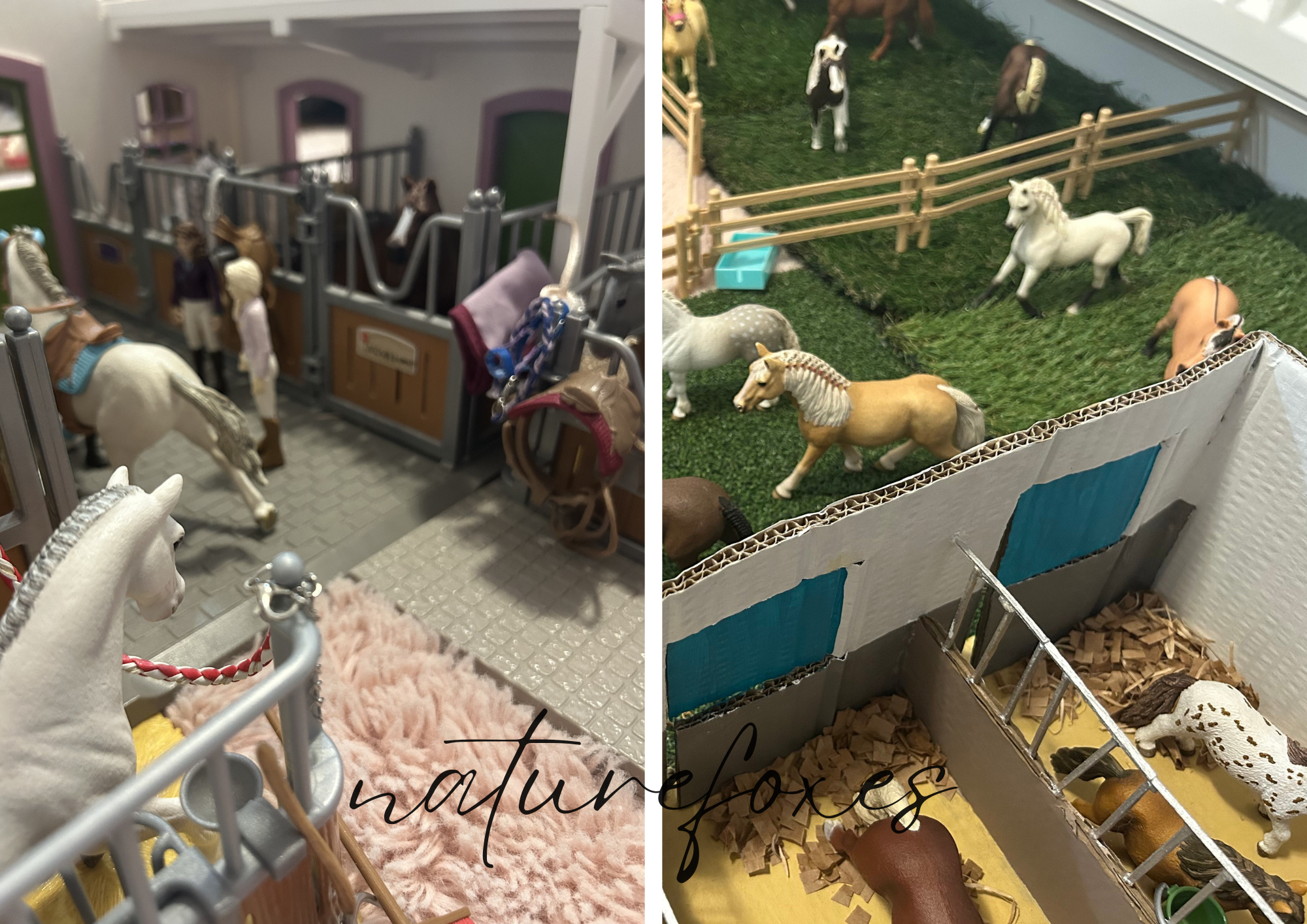 30 Second Tour of My Schleich Stable! Schleich Stable Setup