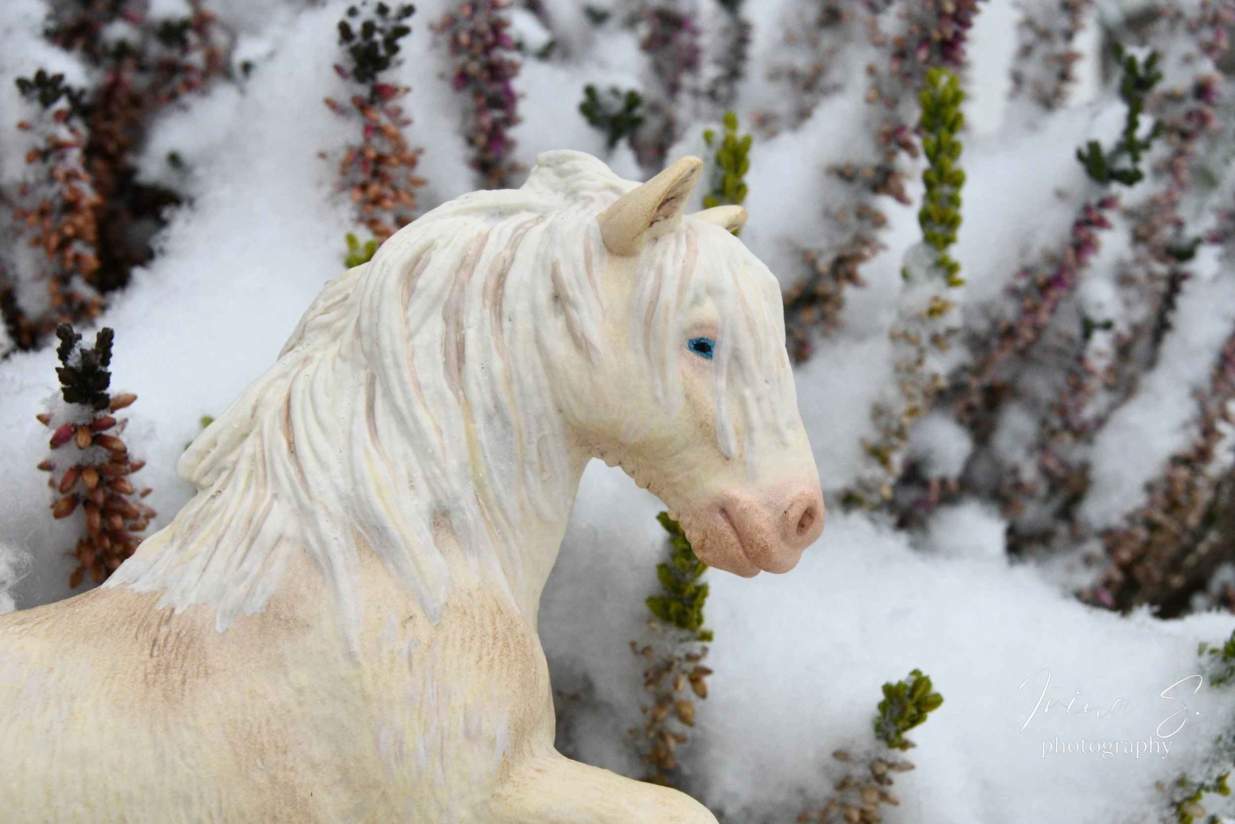 Custom Schleich Model Horse Cremello OOAK - Noel "A Christmas Carol"
