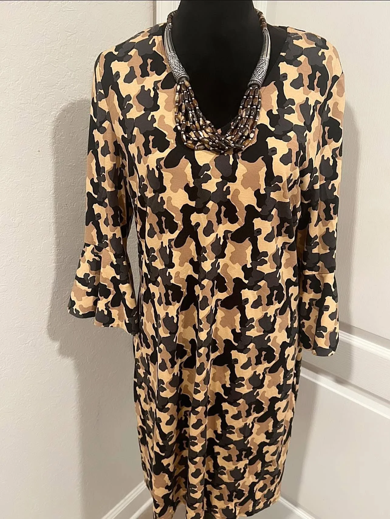 Jude Connally Camo Black Lyla Ponte Dress